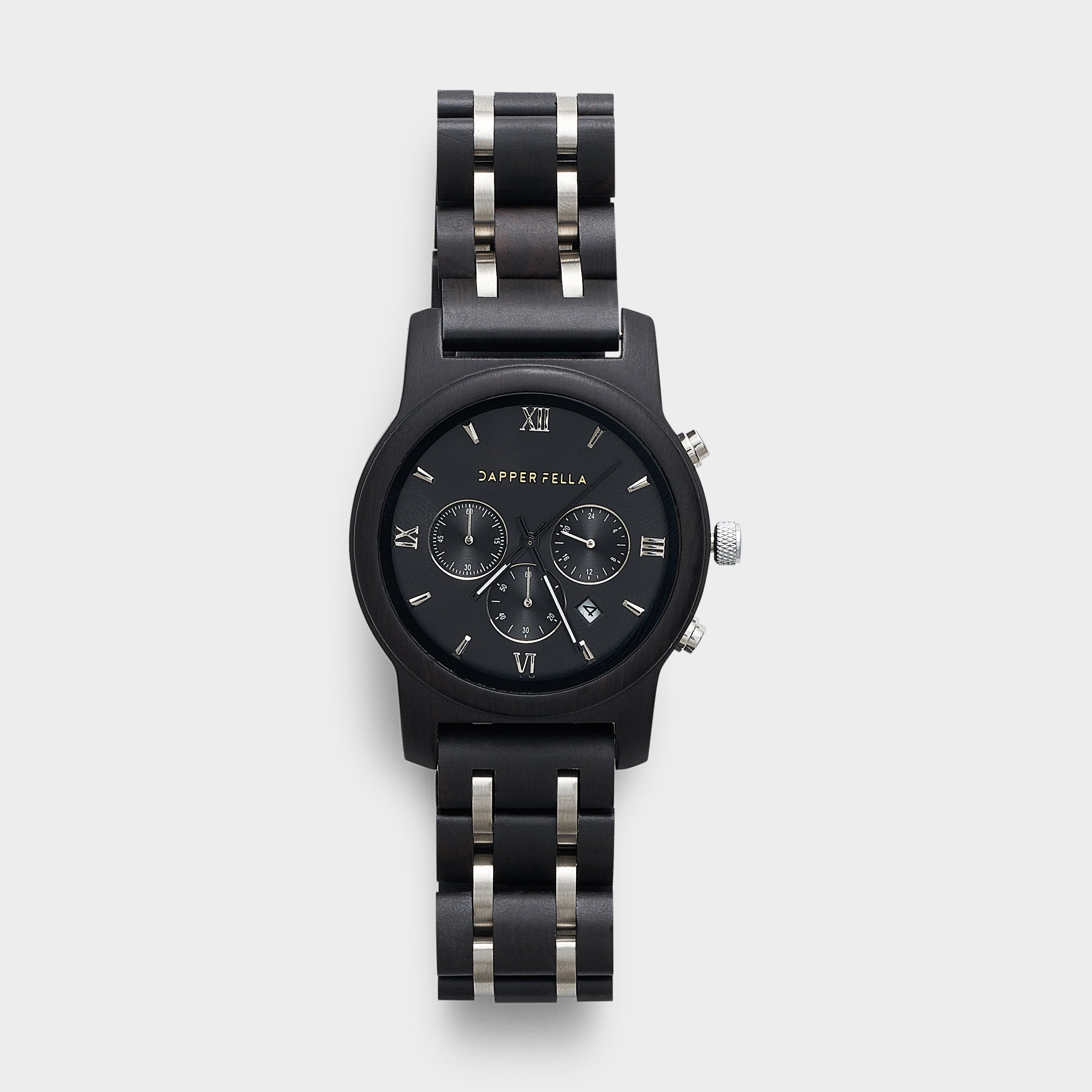 Men's Luxury Wooden Quartz Watch (Black)