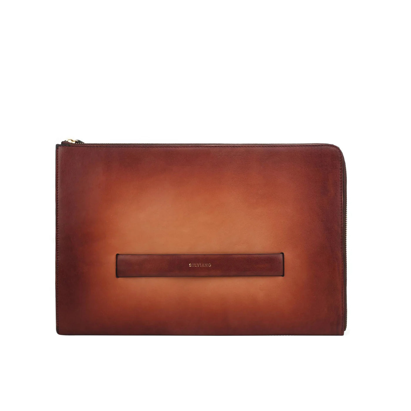 Silviano 16" Leather Laptop Sleeve |Brown | Luxury