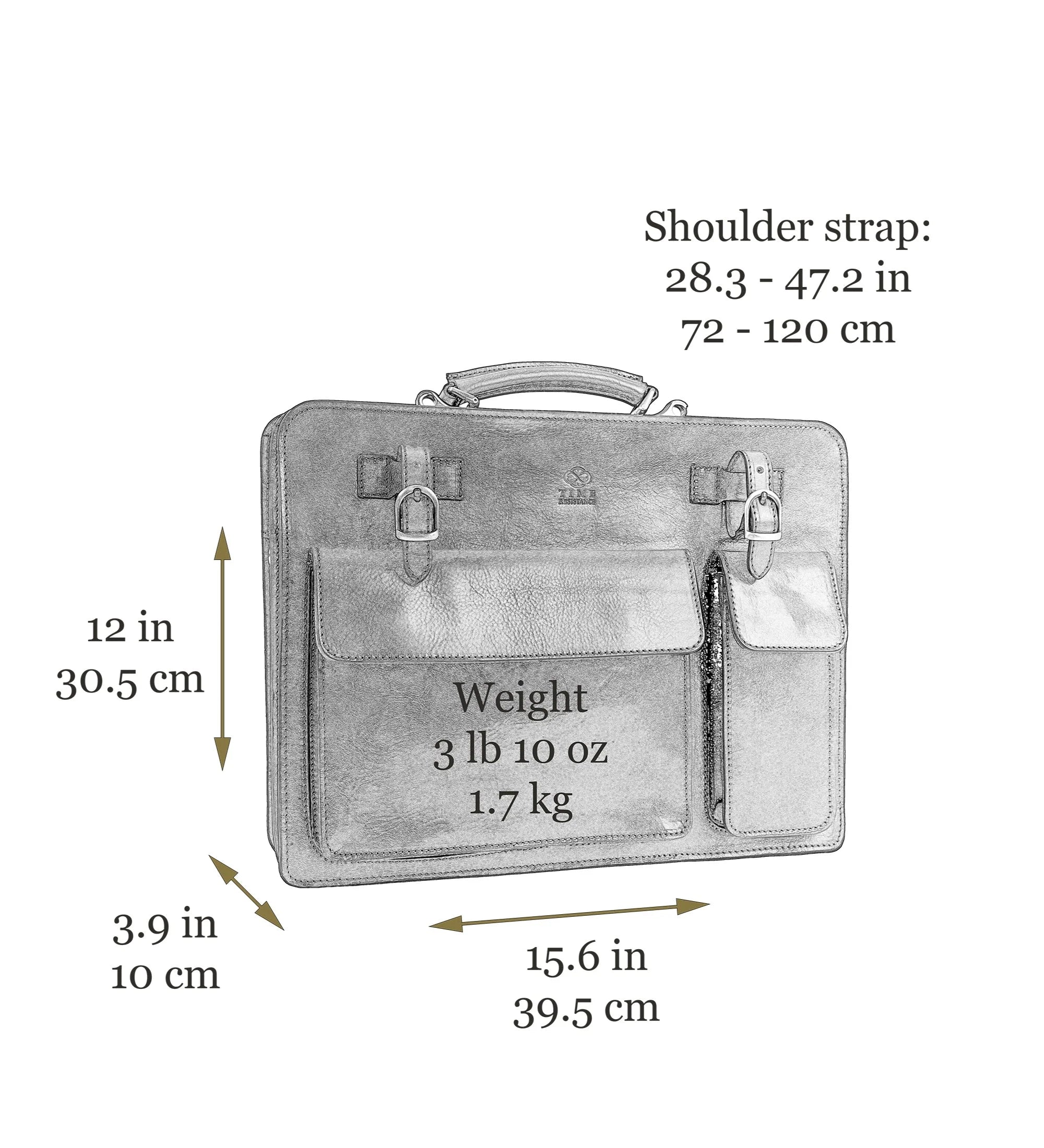 Leather Satchel Bag Briefcase - The Prophet | Black | Time Resistance