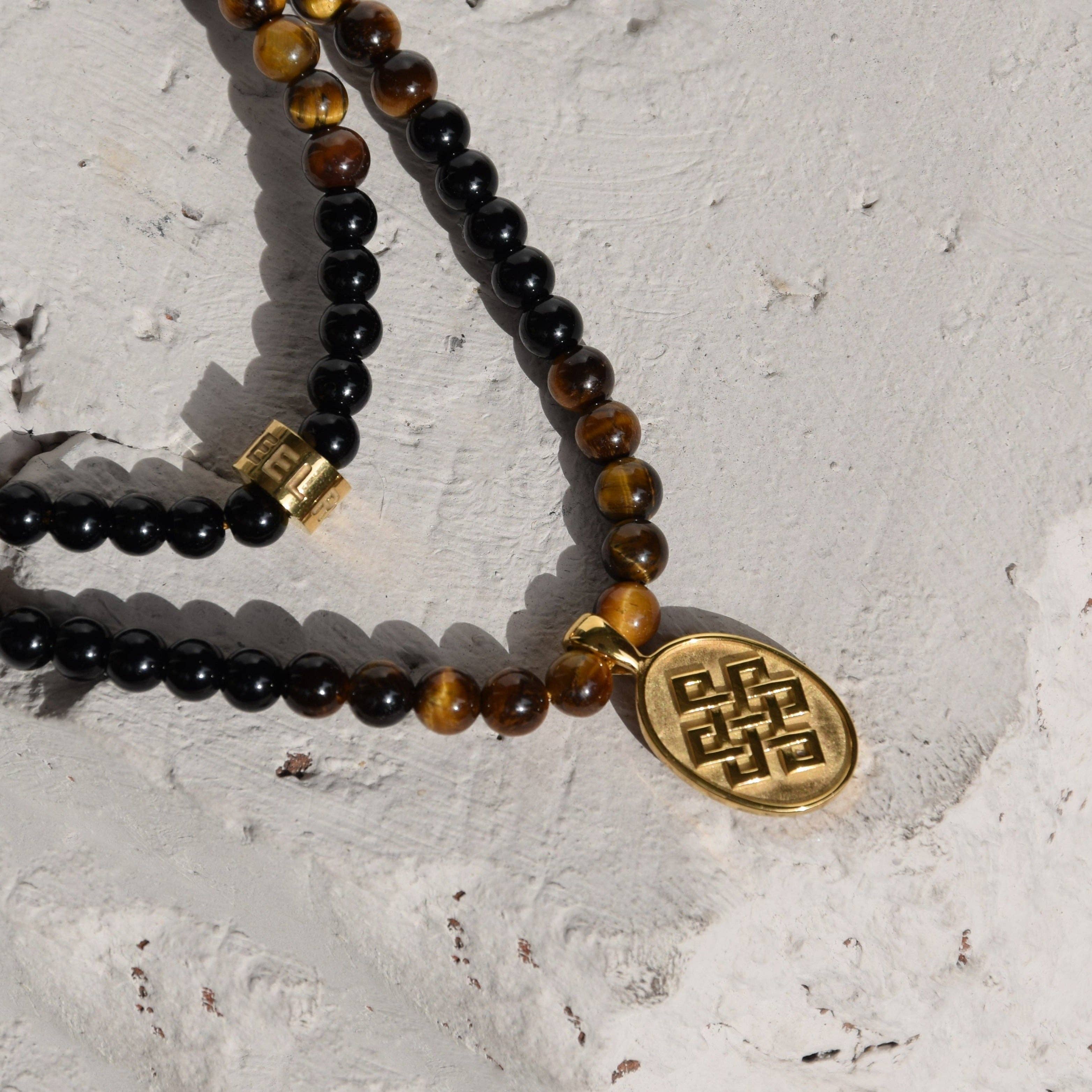 Kette WISDOM necklace | Tigereye | Gold| Rock & Steel