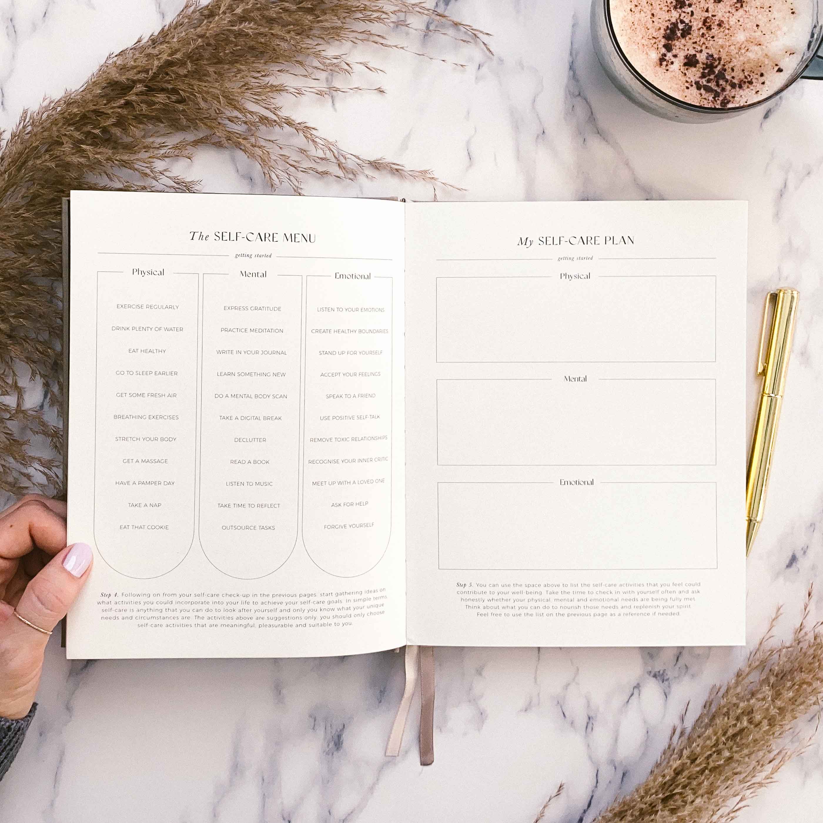 My Daily Self-Care Journal - Wellness Journal (Almond)