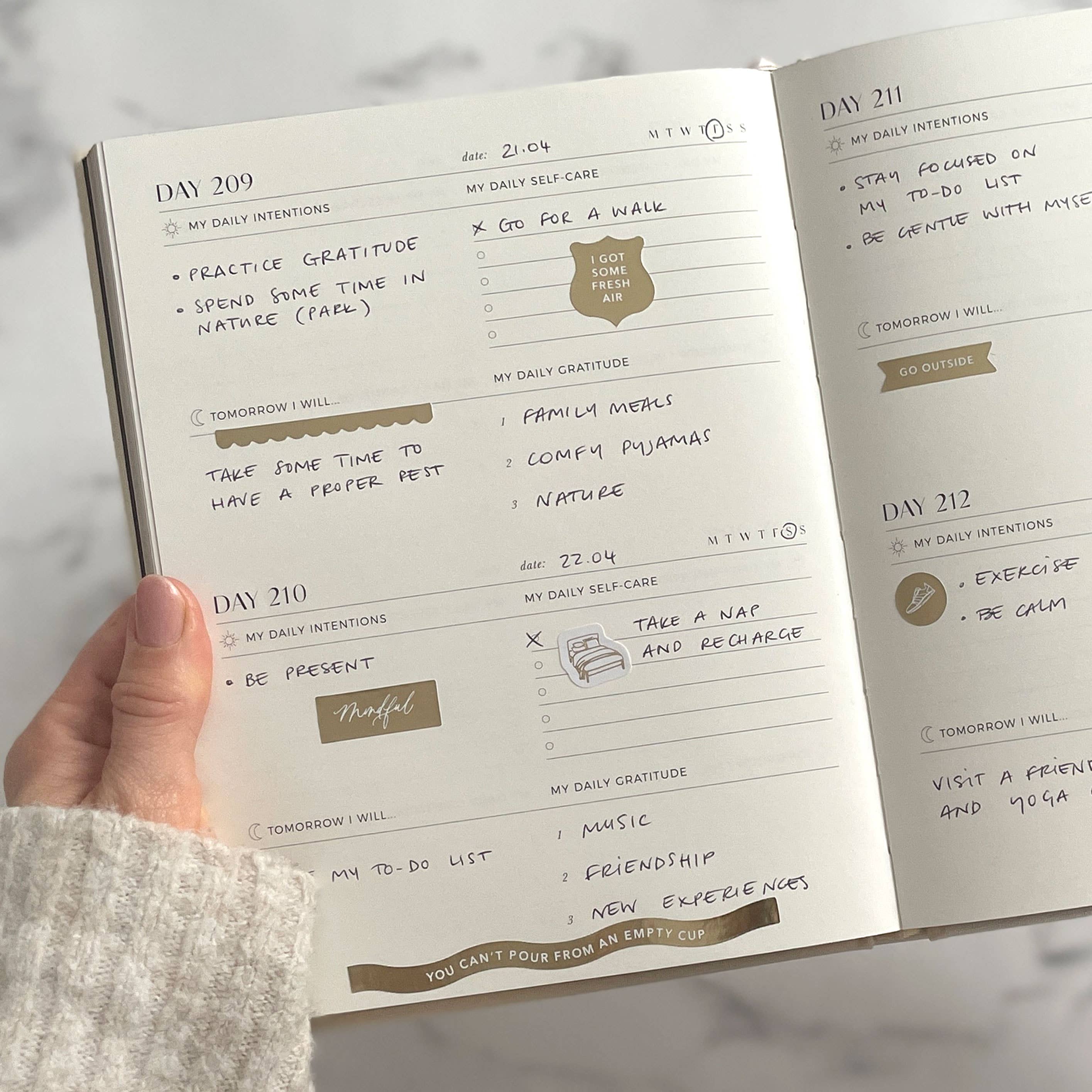 My Daily Self-Care Journal - Wellness Journal (Almond)