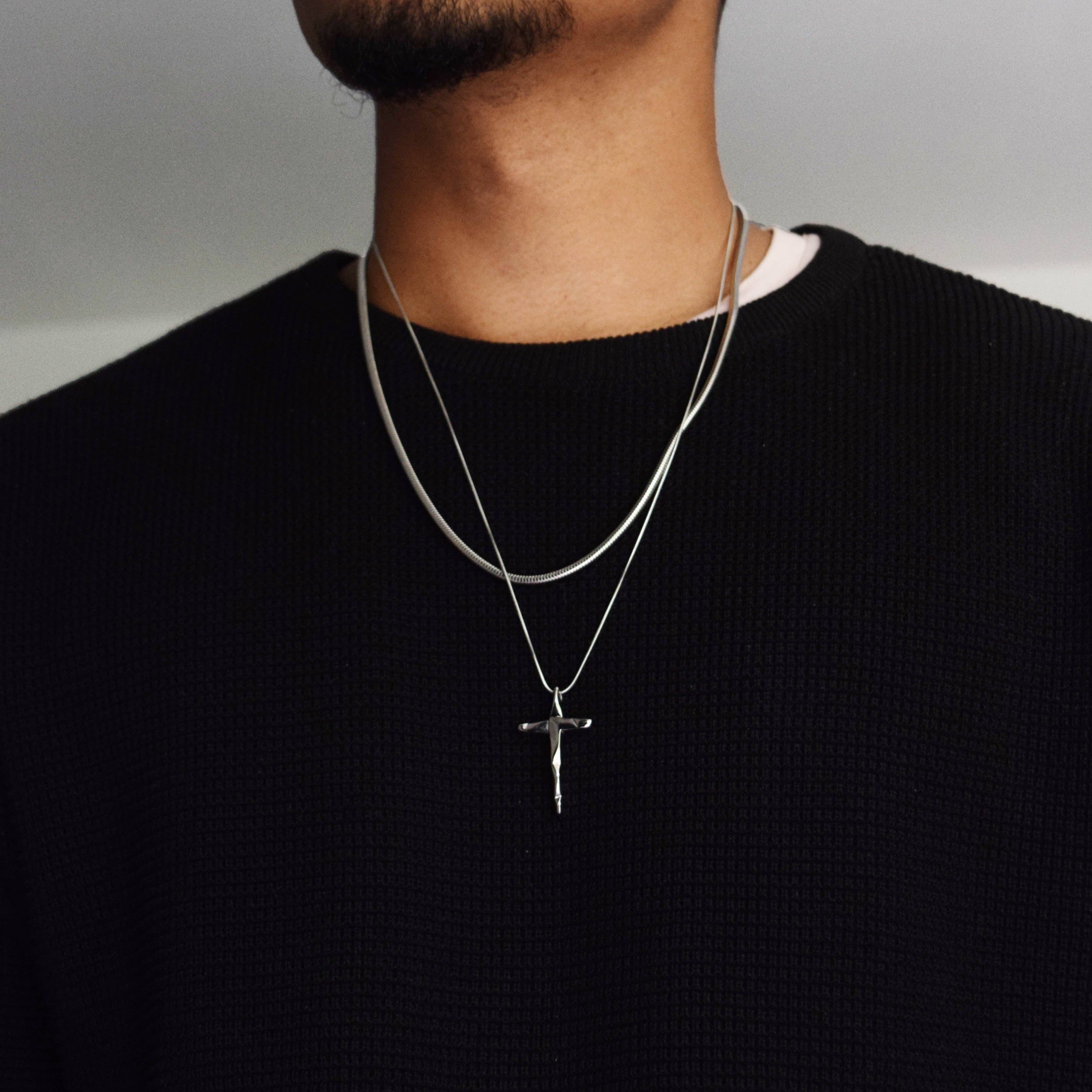 Kette REDEEMER Cross Pendent Silver | Rock & Steel