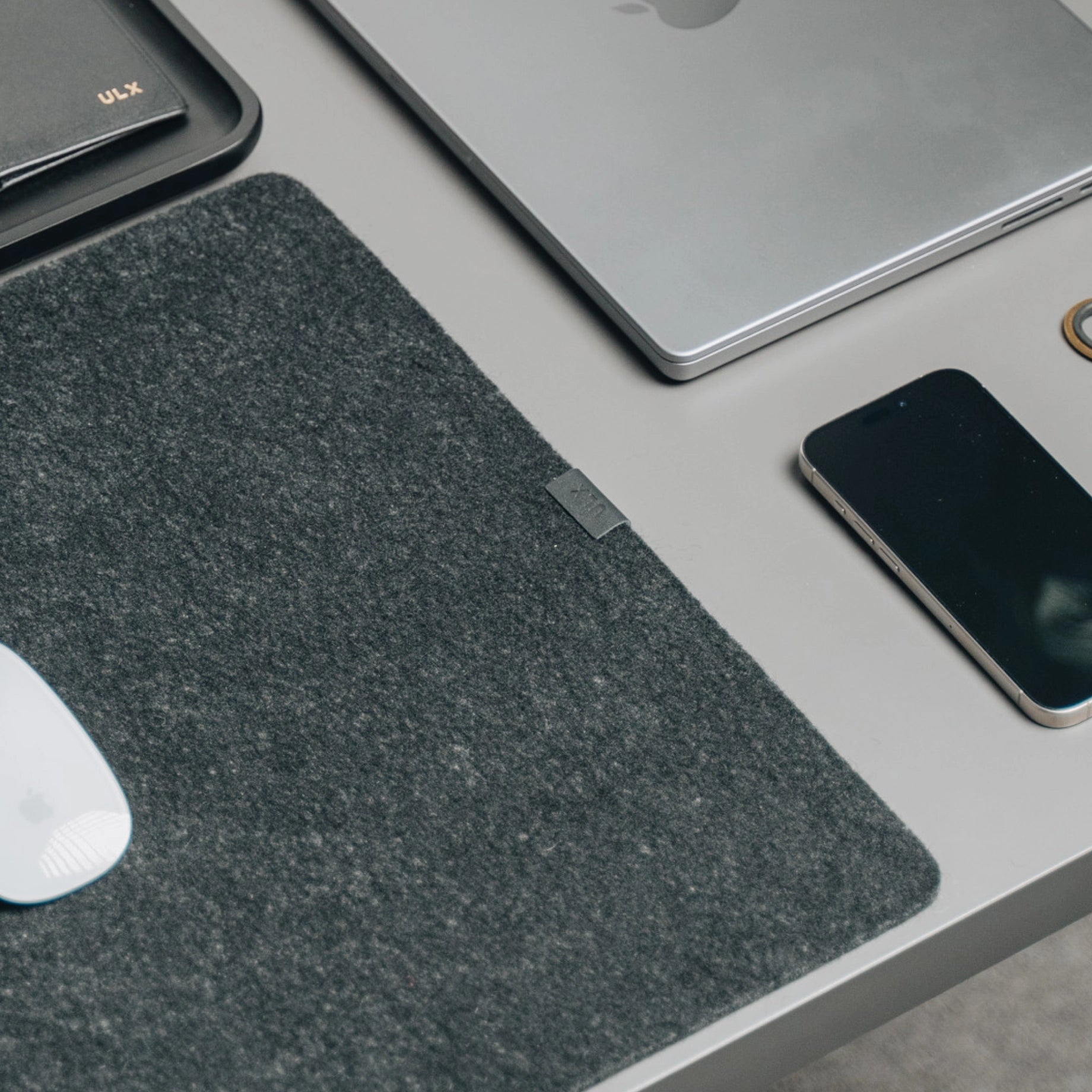 Merino Wool Felt Desk Mat - Black