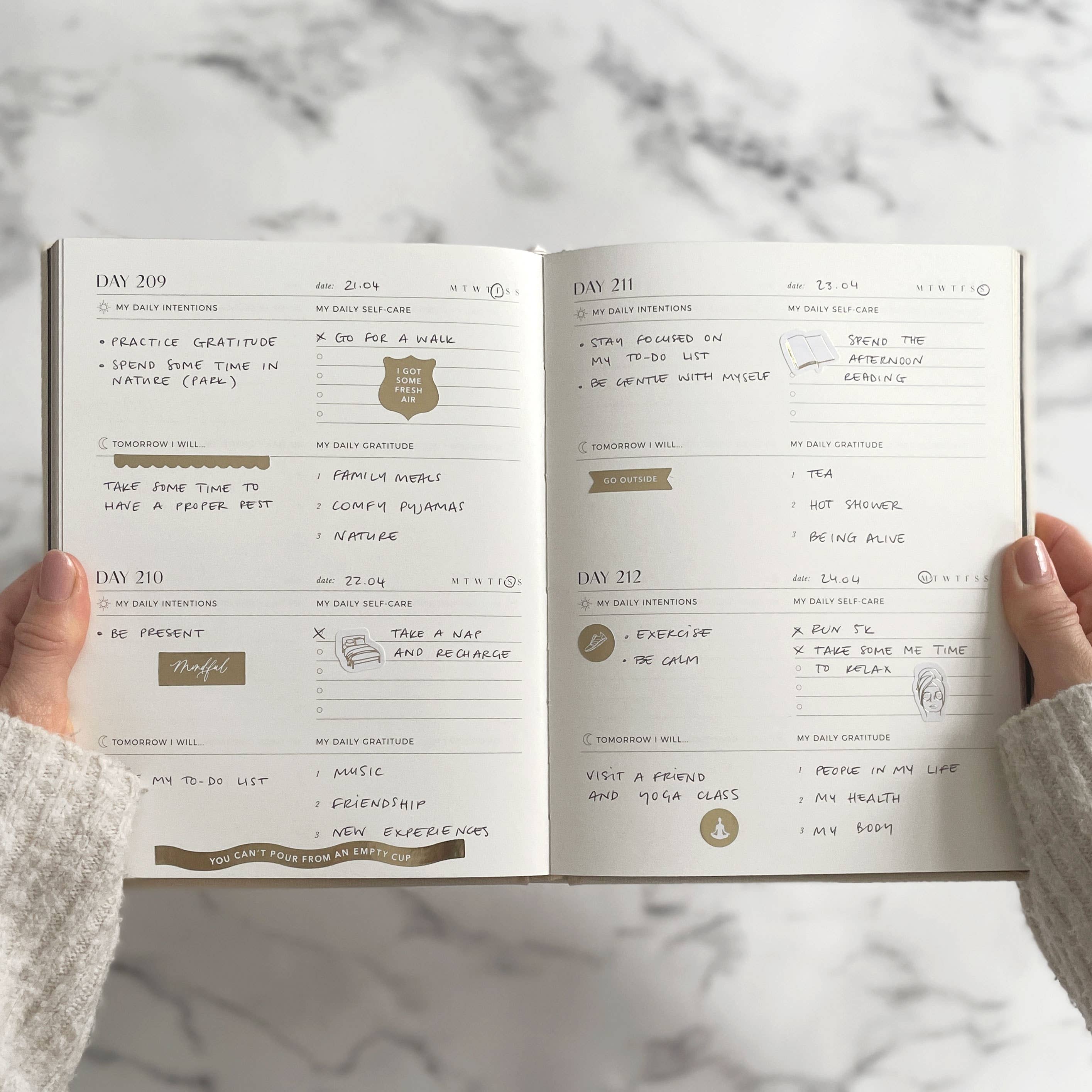 My Daily Self-Care Journal - Wellness Journal (Black)