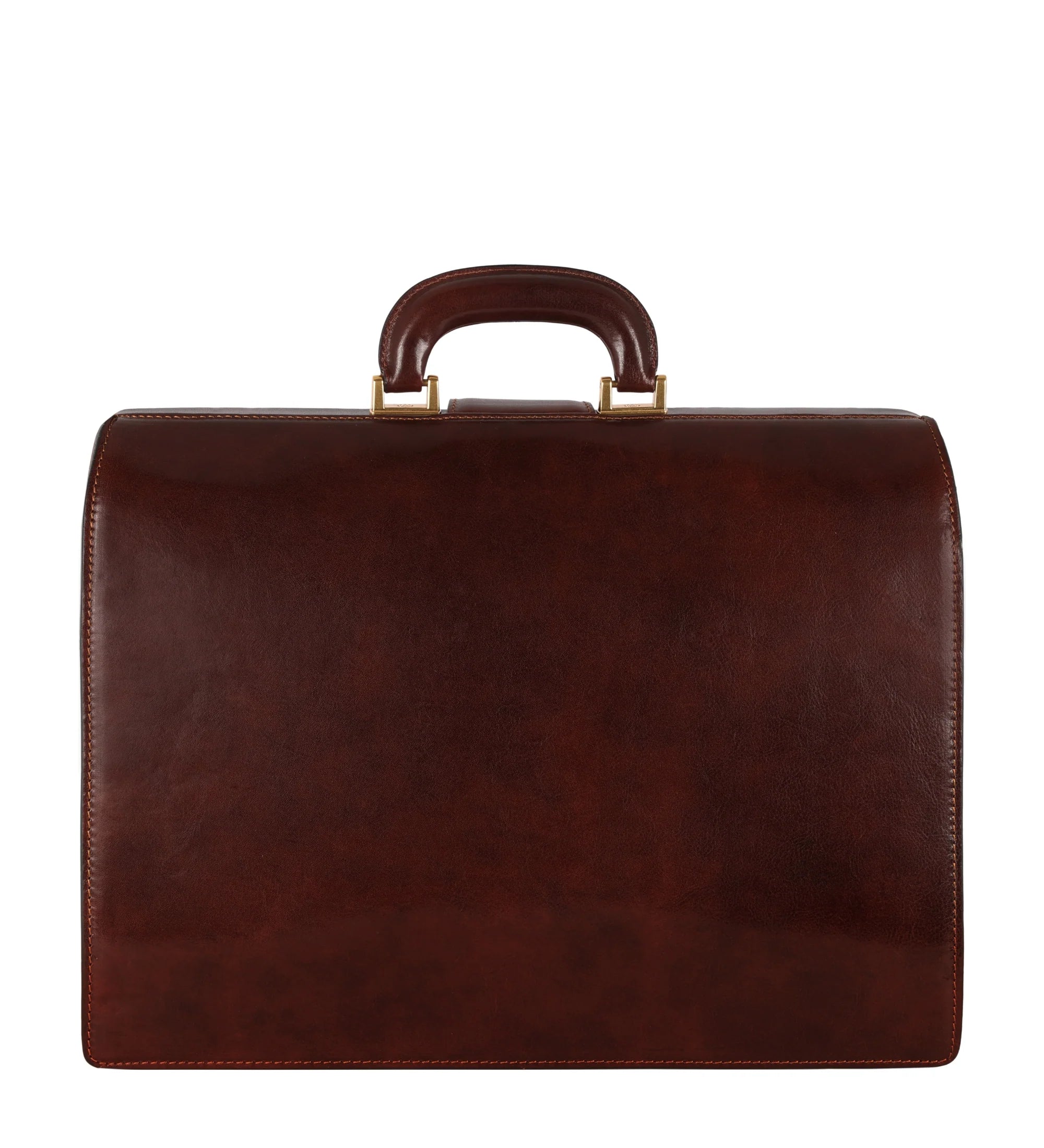 Large Leather Briefcase - Brown | Time Resistance