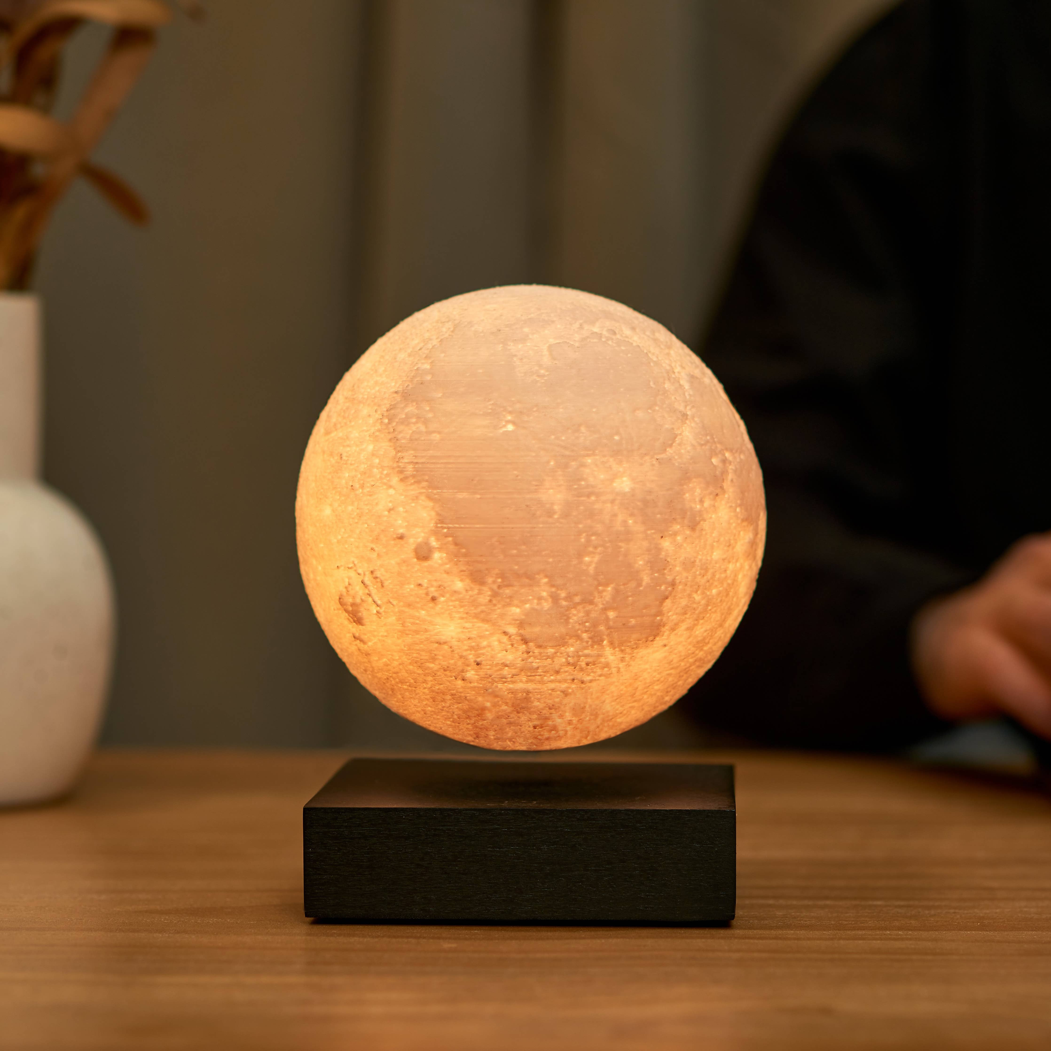 Smart Levitating Moon Lamp - Walnut