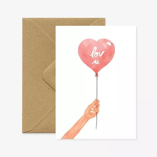 "Lov U" Heart Balloon