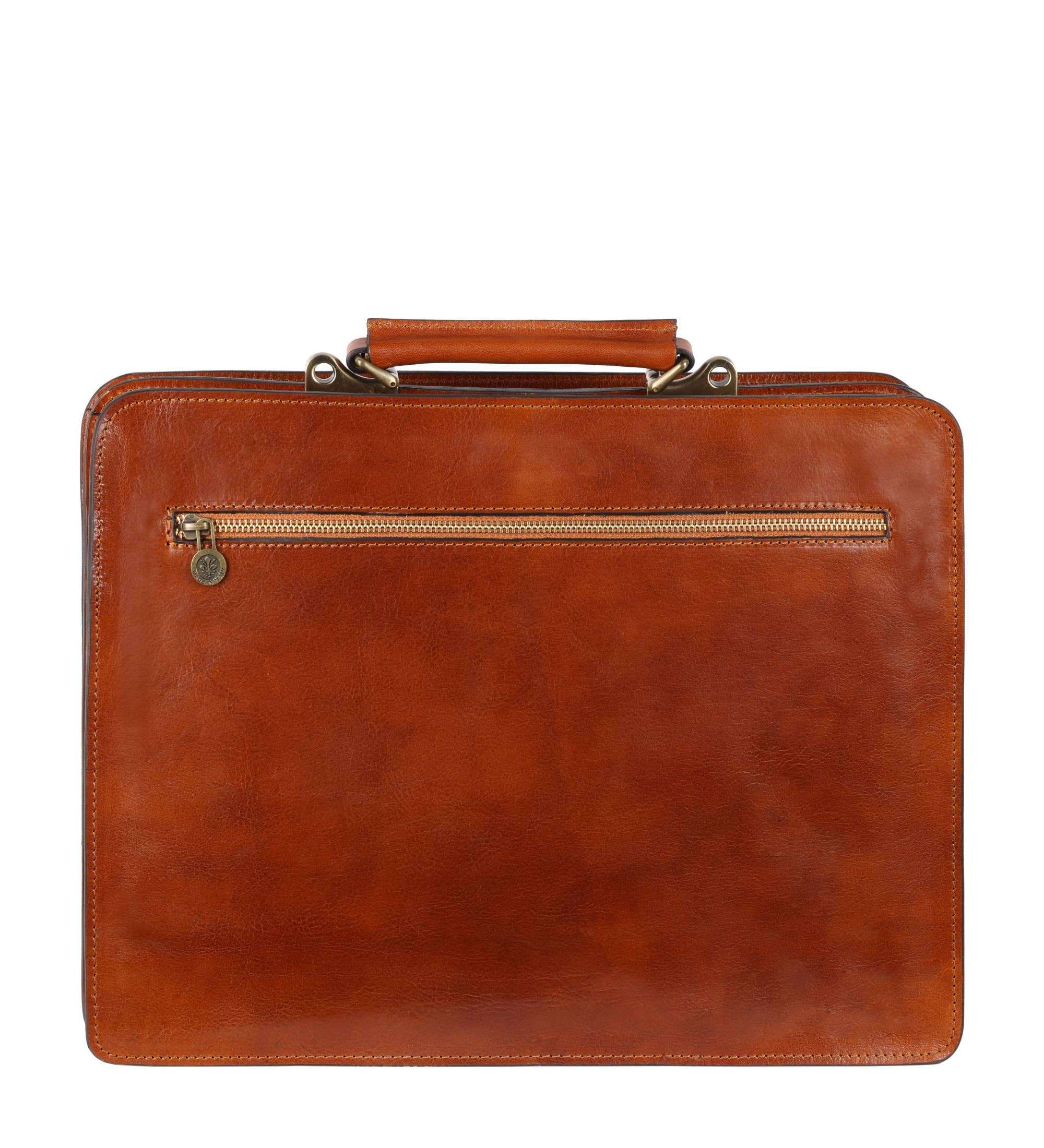Leather Satchel Bag Briefcase - The Prophet | Cognac Brown | Time Resistance