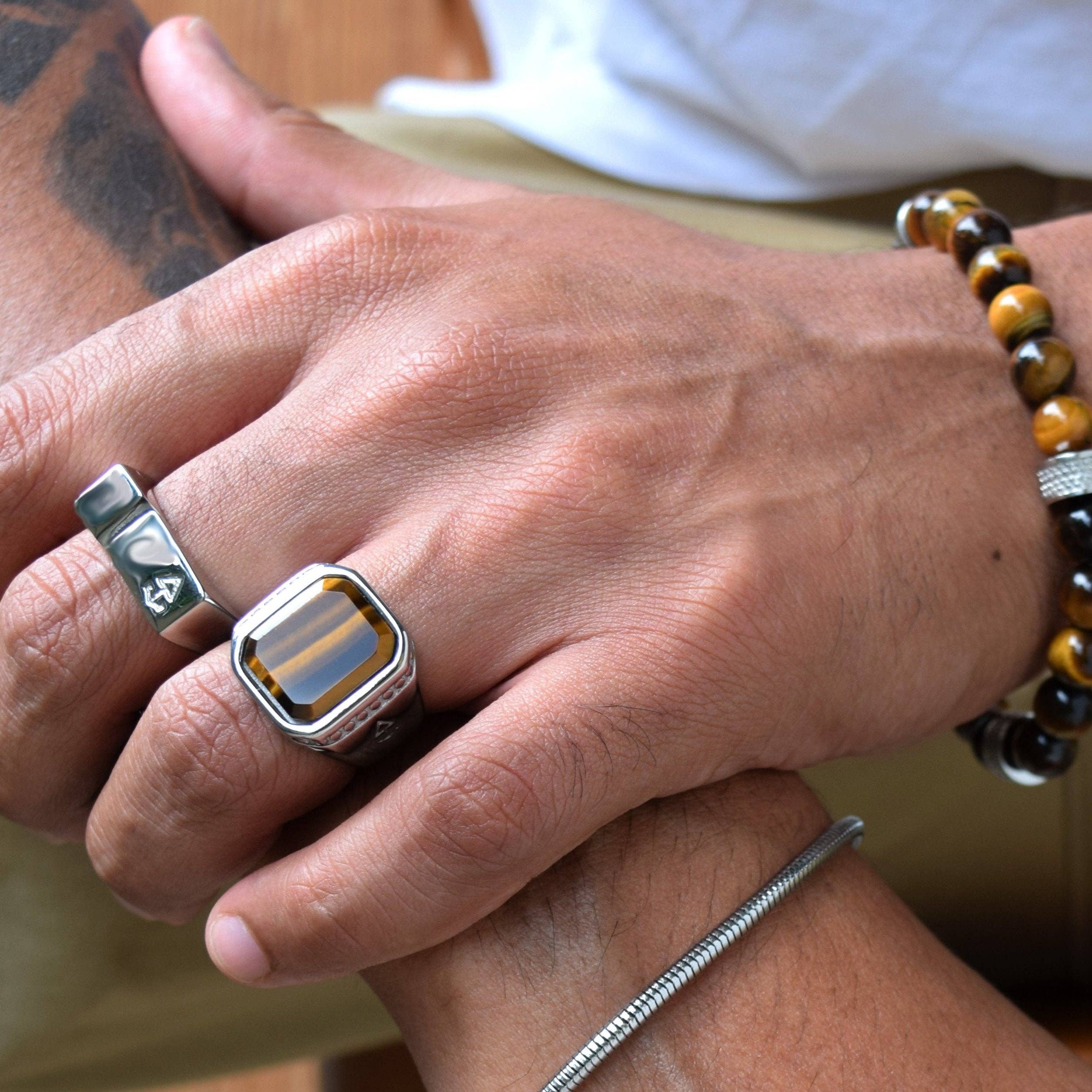 Ring ZEUS TIGEREYE | Silver | Rock & Steel