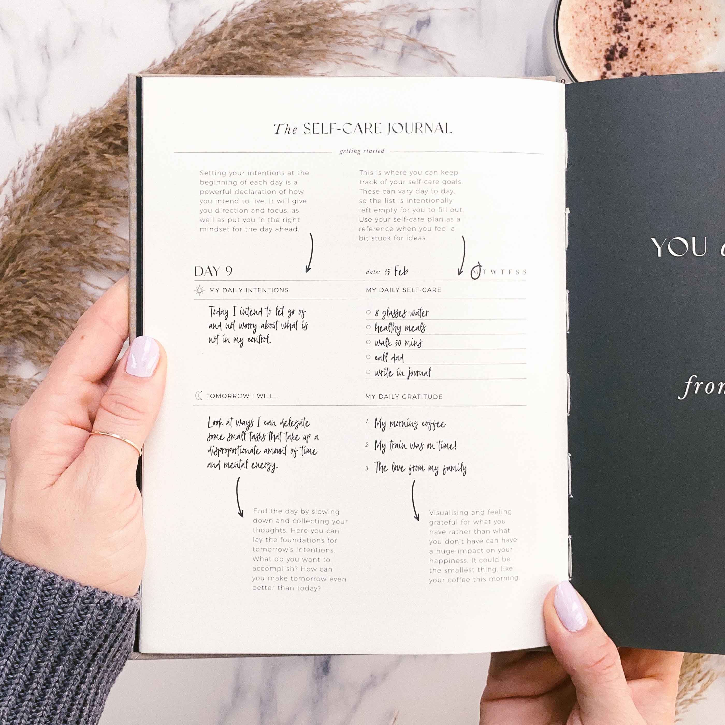 My Daily Self-Care Journal - Wellness Journal (Black)