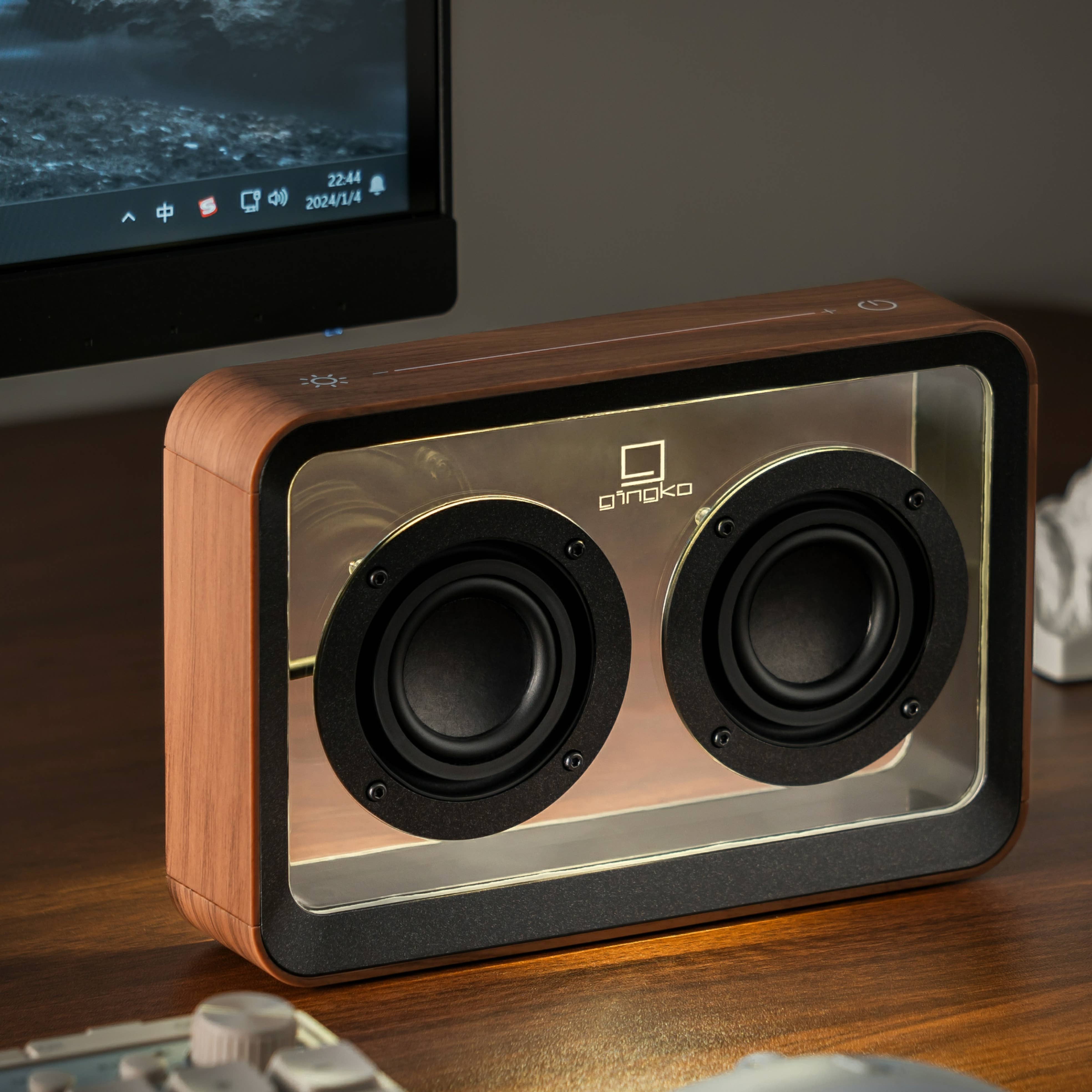 Mage See-Through Bluetooth Speaker - Walnut
