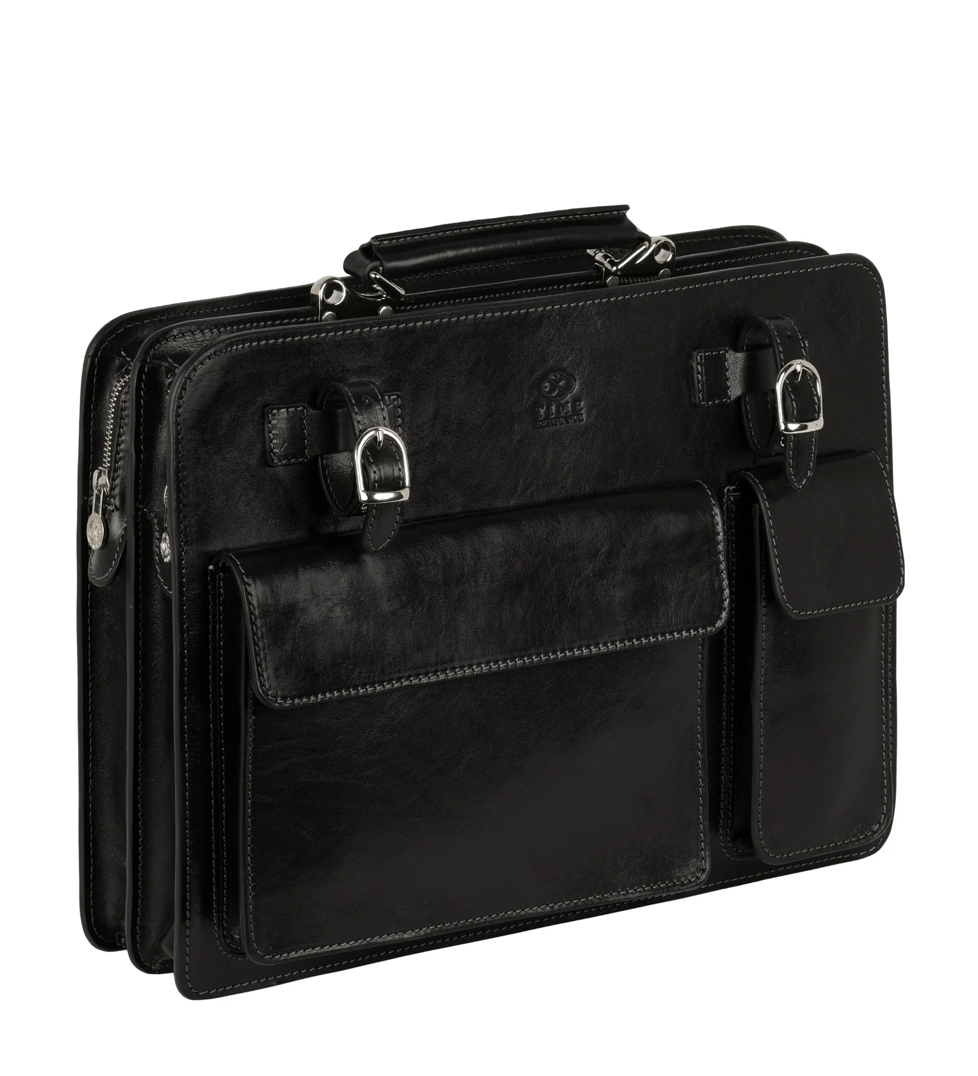 Leather Satchel Bag Briefcase - The Prophet | Black | Time Resistance