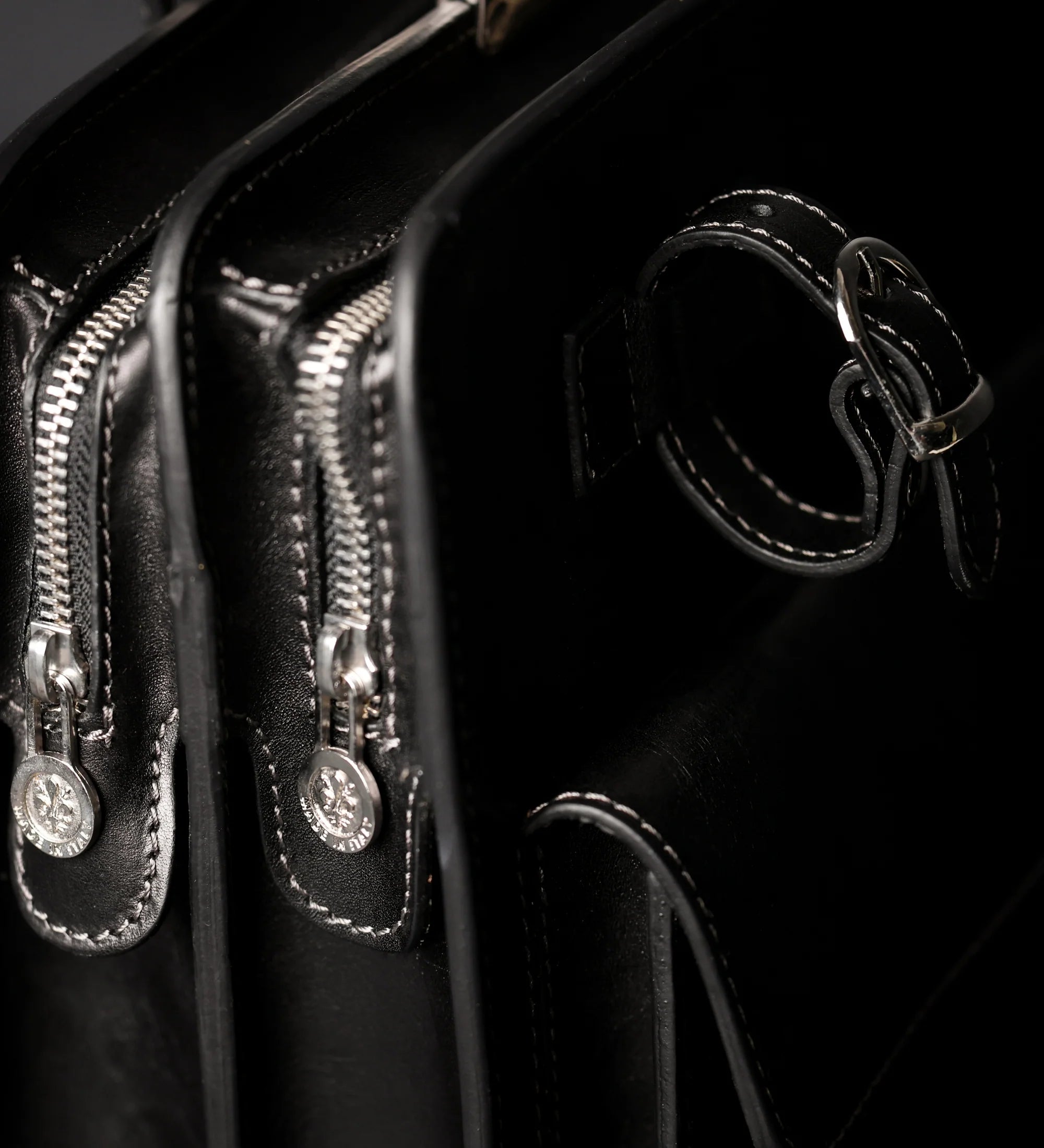 Leather Satchel Bag Briefcase - The Prophet | Black | Time Resistance