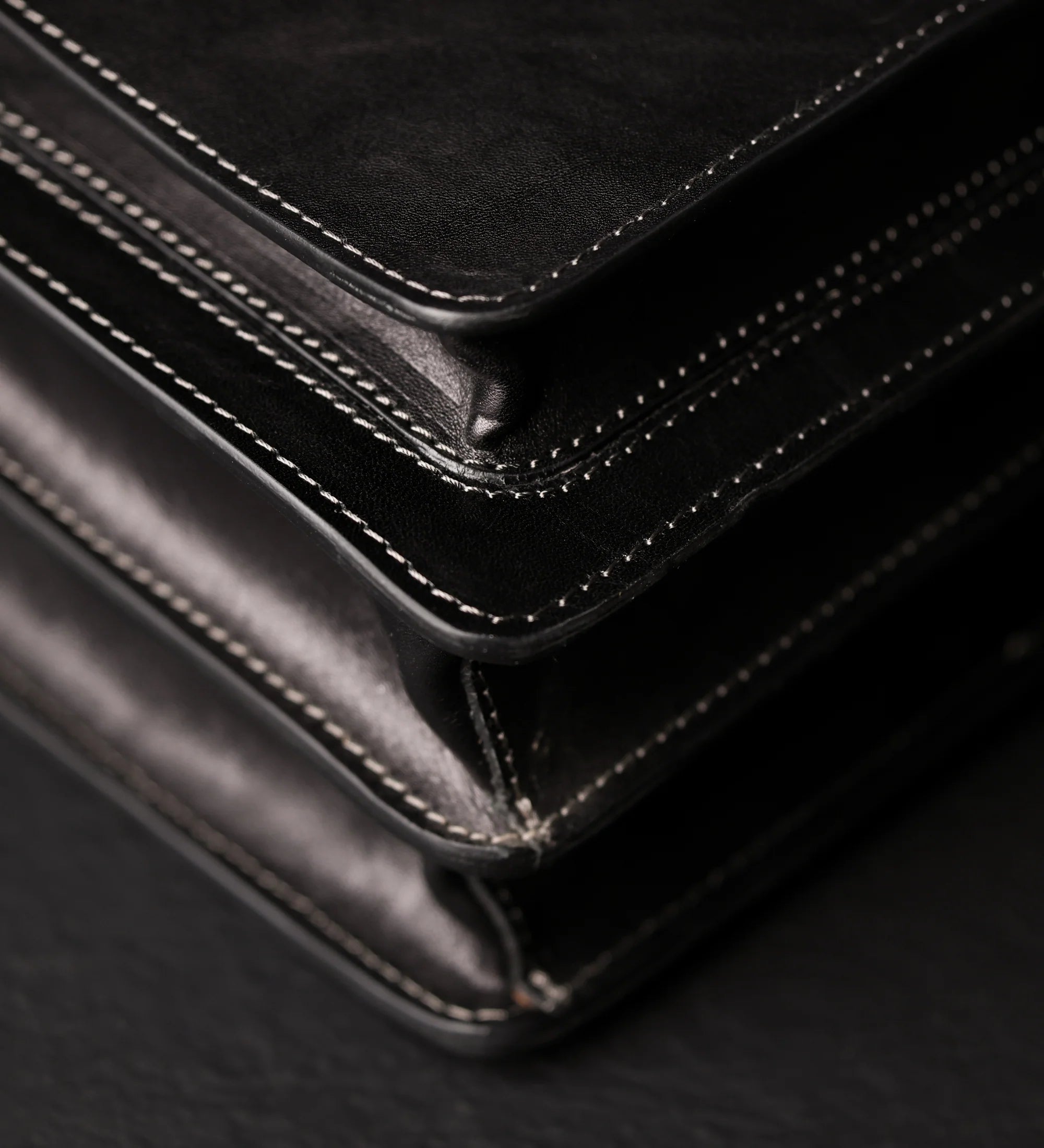 Leather Satchel Bag Briefcase - The Prophet | Black | Time Resistance