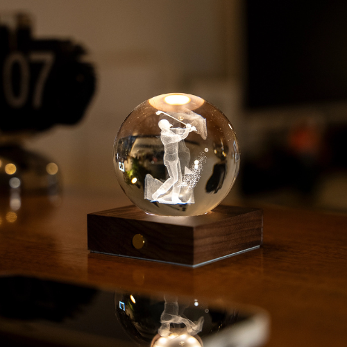 Amber Crystal Light - Wireless & Portable - 2024 UK Gift of the Year Winner (Cyclist/Golfer/Saturn/World Map)