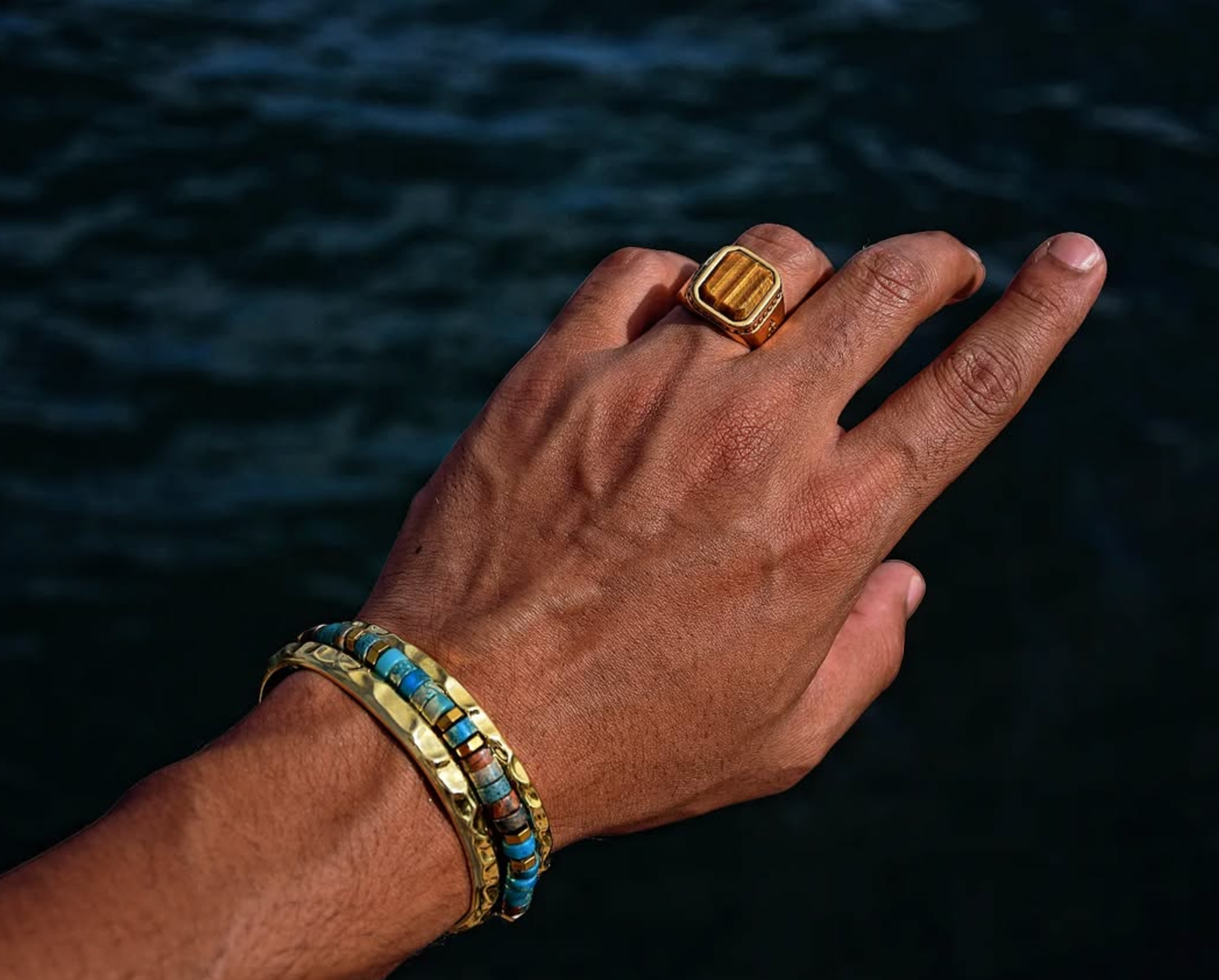 Armreif Bracelet MOON | Rock & Steel - Gold