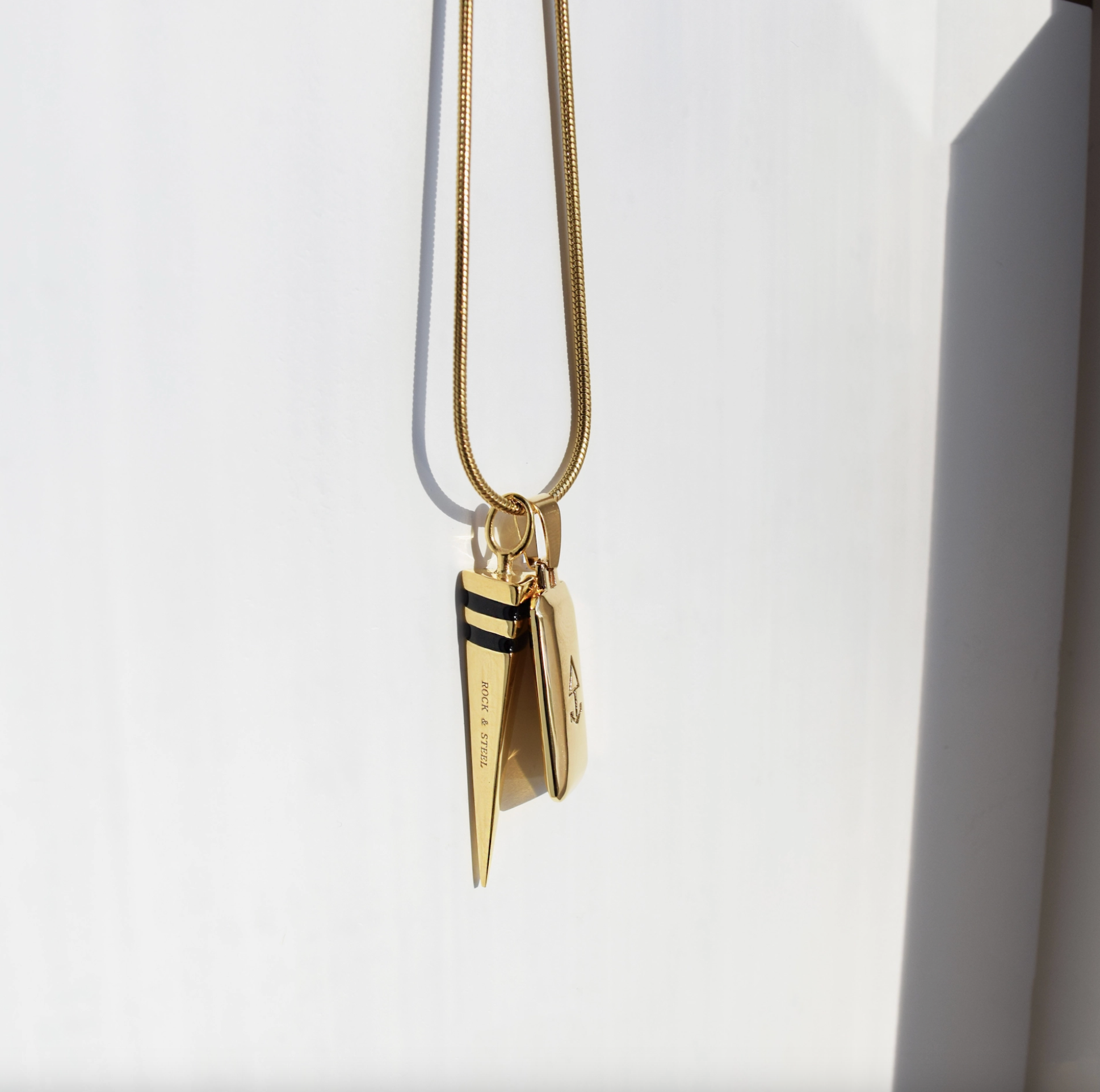 Set ROCKET & UNITY Gold Pendent | Rock & Steel