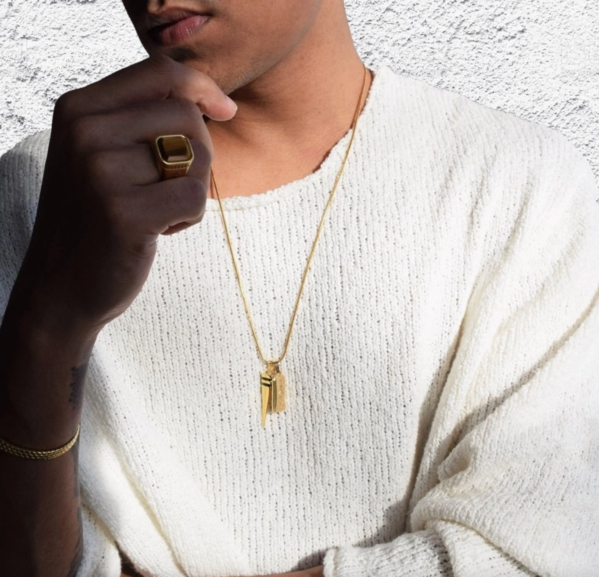 Set ROCKET & UNITY Gold Pendent | Rock & Steel
