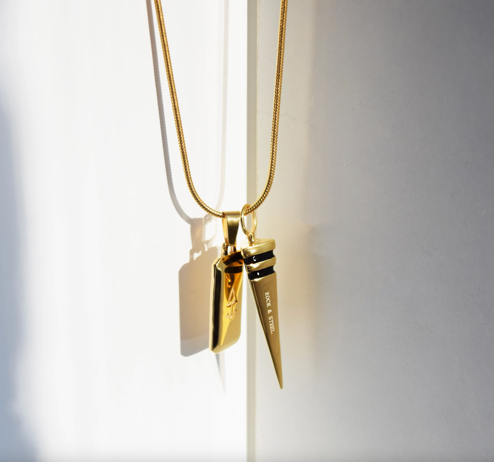 Set ROCKET & UNITY Gold Pendent | Rock & Steel