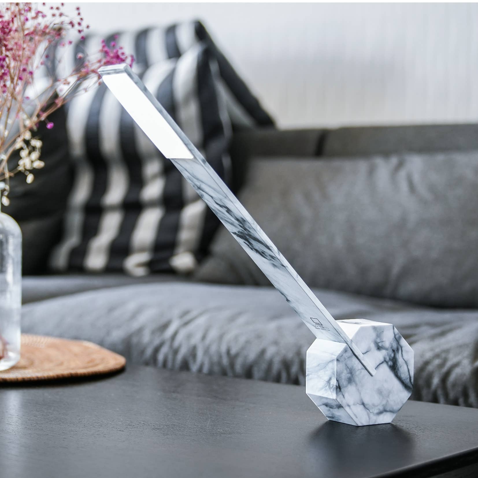 Octagon One Portable Desk Light - Cordless / Walnut