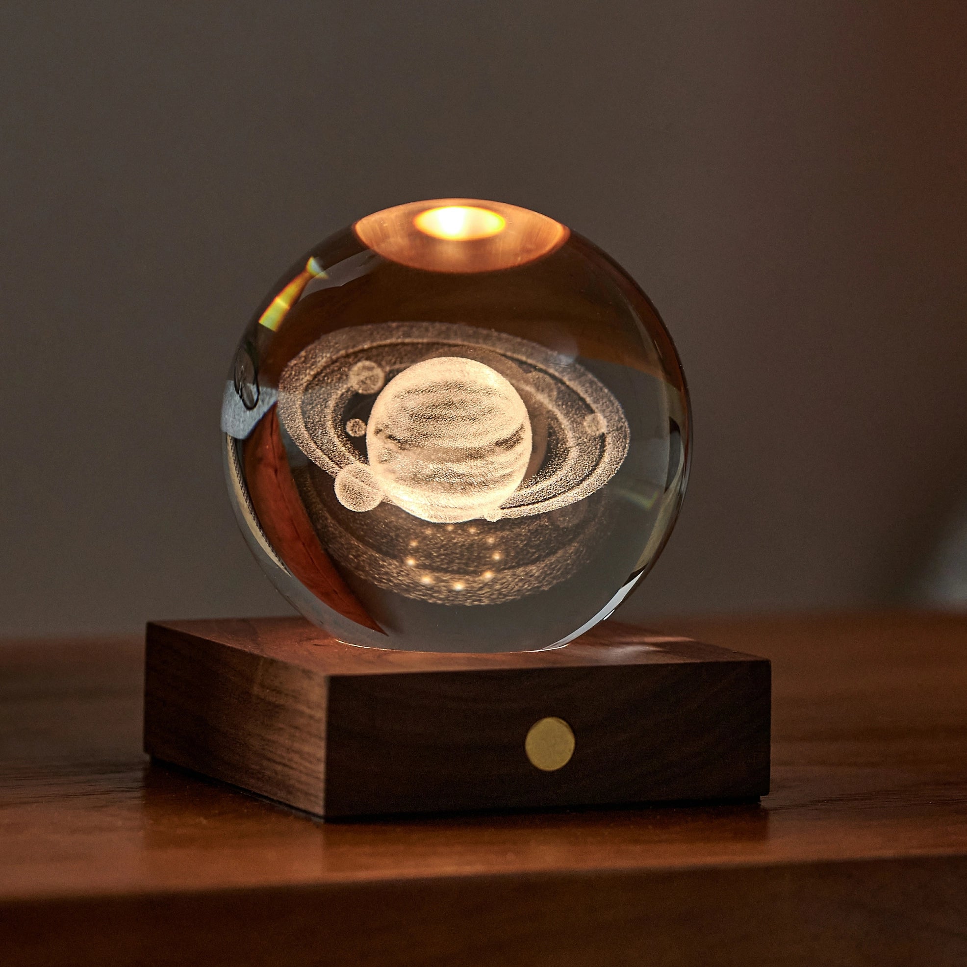 Amber Crystal Light - Wireless & Portable - 2024 UK Gift of the Year Winner (Cyclist/Golfer/Saturn/World Map)