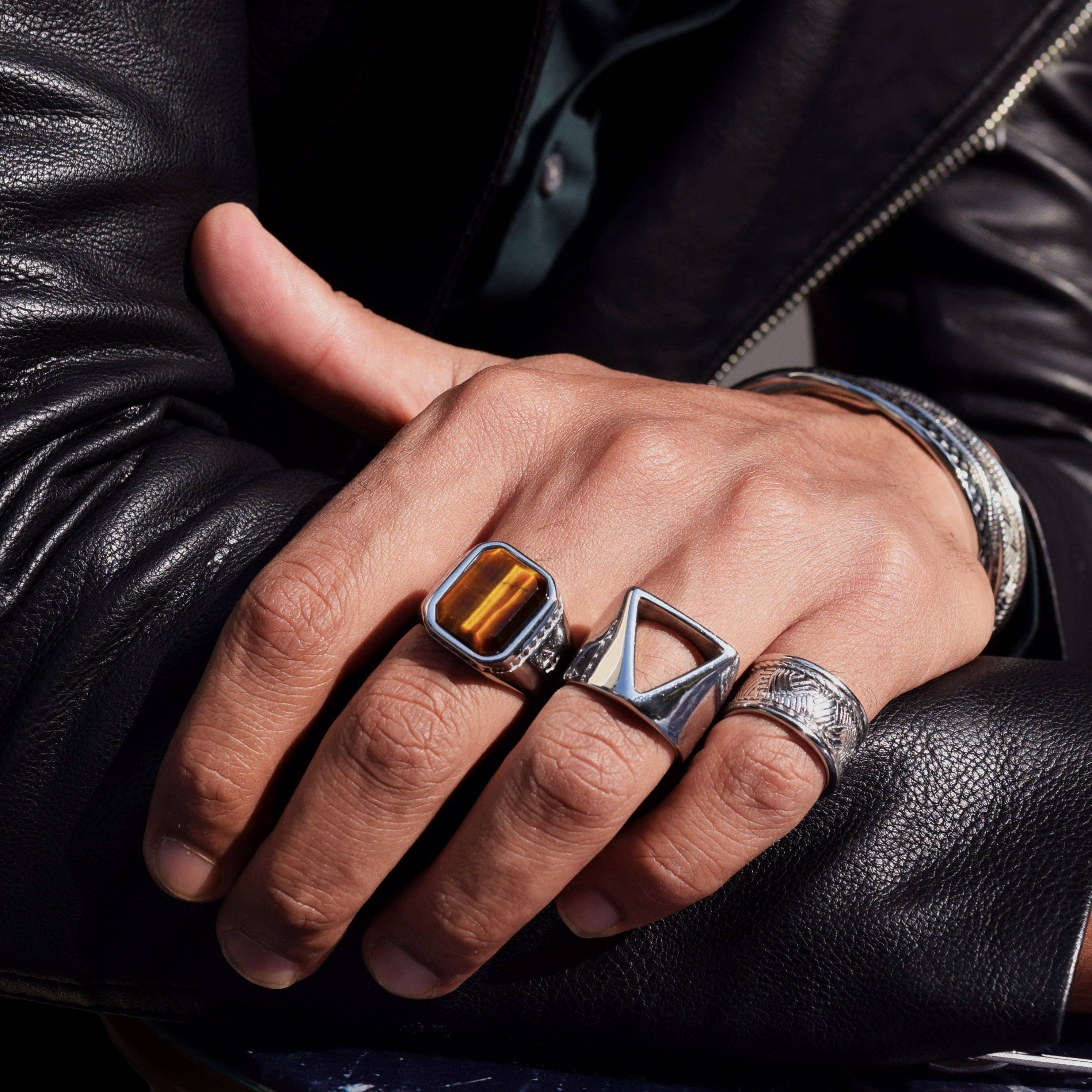 Ring ZEUS TIGEREYE | Silver | Rock & Steel
