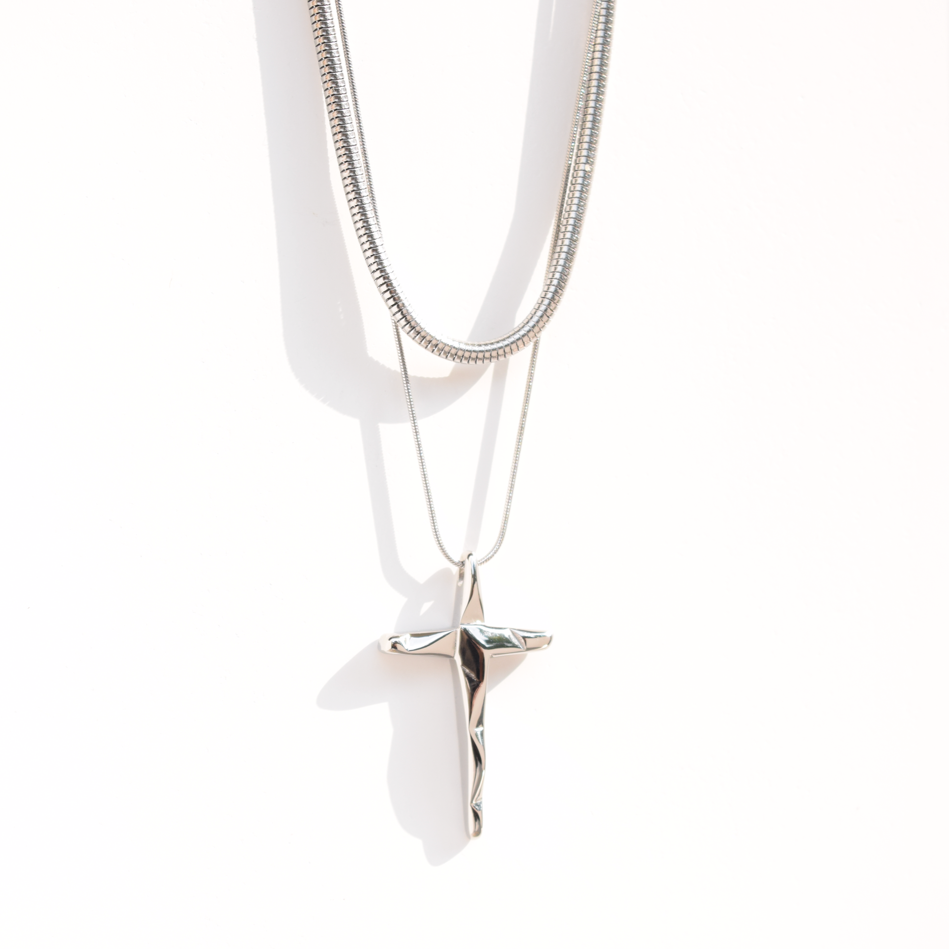 2 Piece Set BERLIN & REDEEMER Chain Necklance + Cross Pendent | Rock & Steel