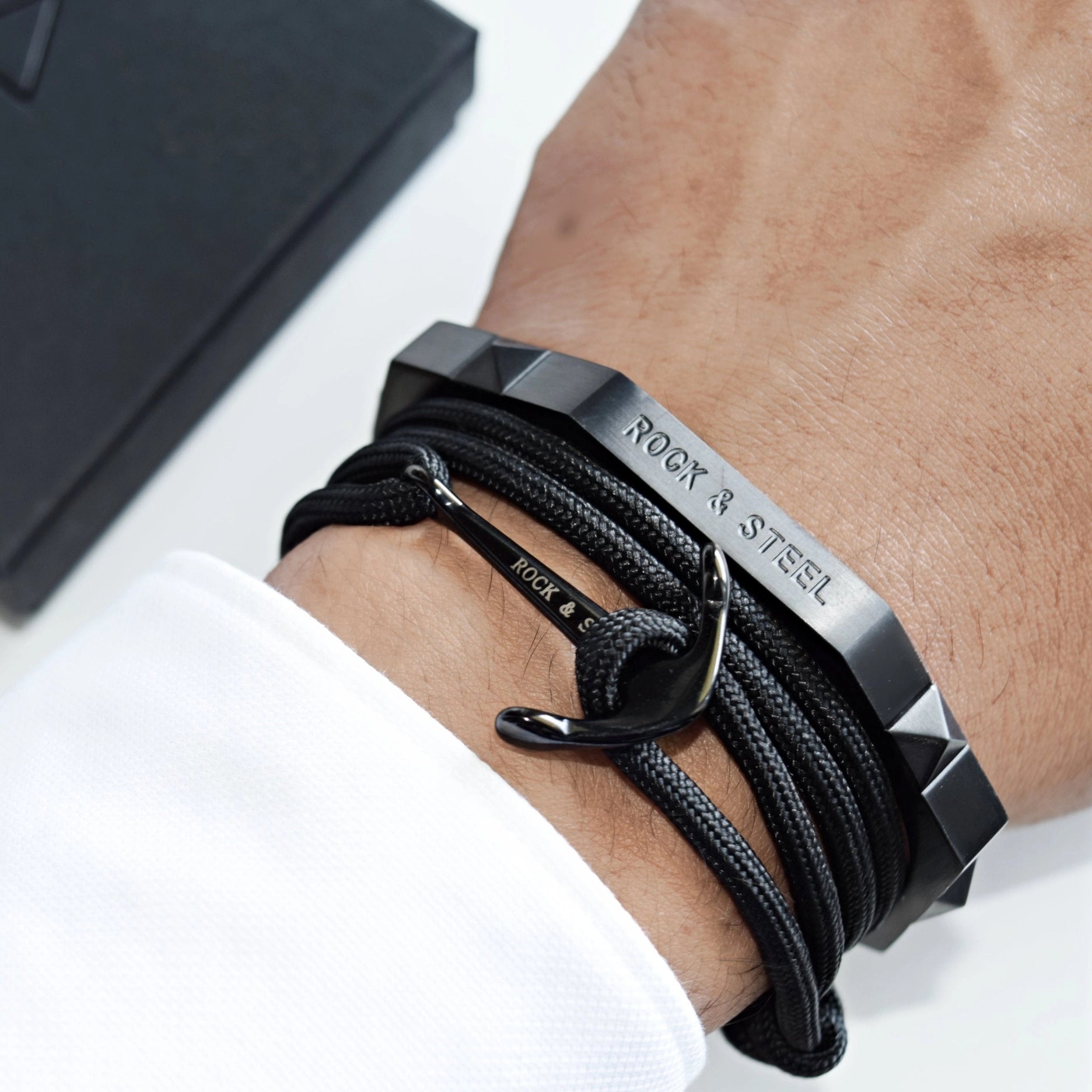 Armband Anchor Black On Black bracelet | Rock & Steel