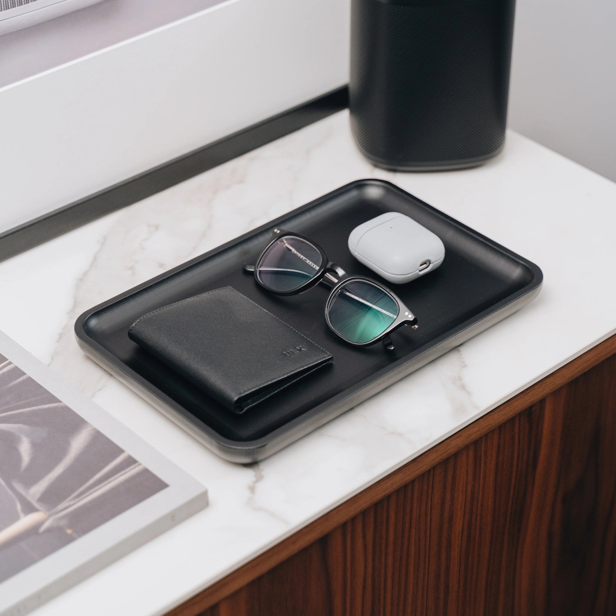 Black Valet Desk Tray - Dapperfella