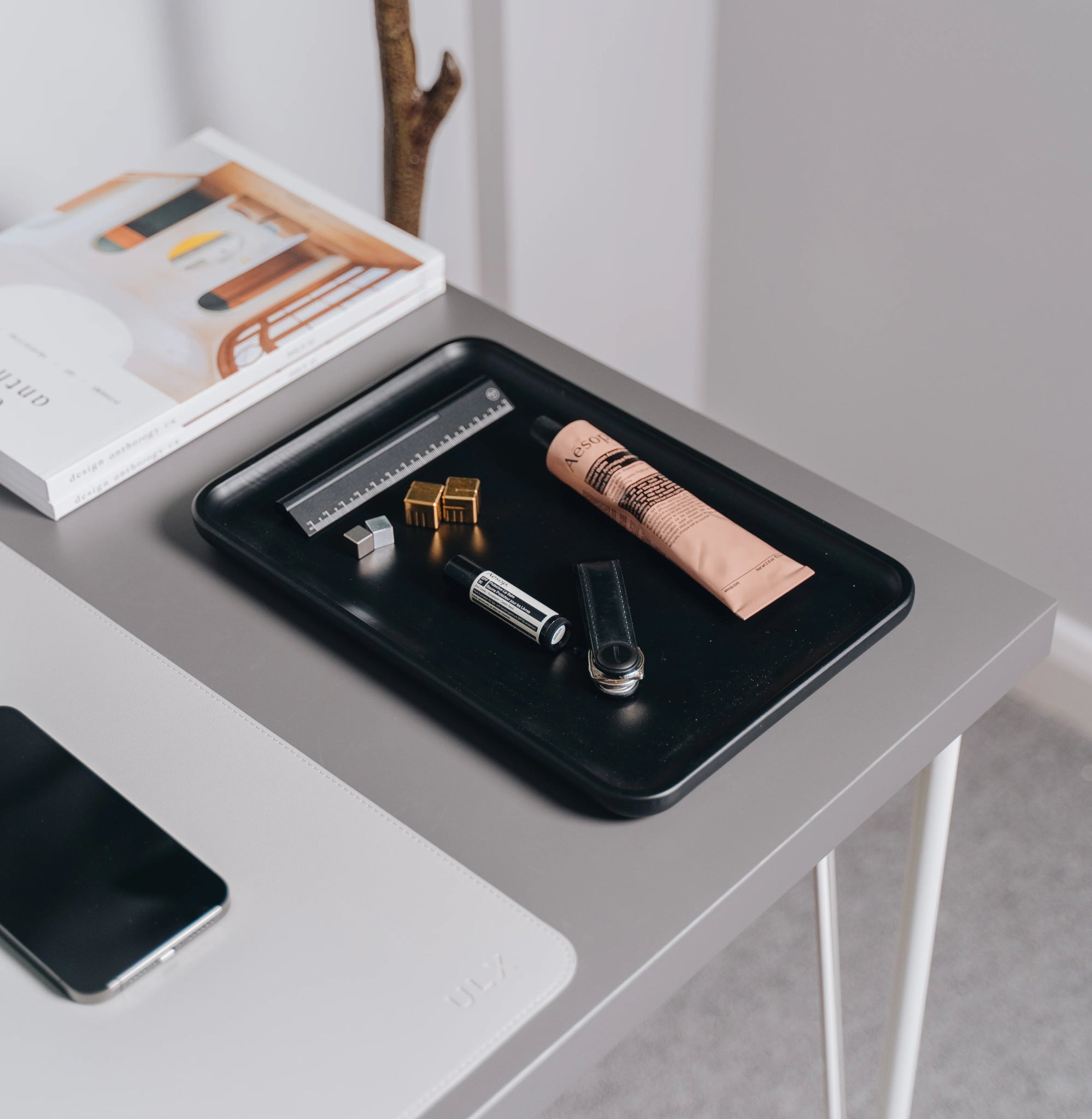 Black Valet Desk Tray - Dapperfella