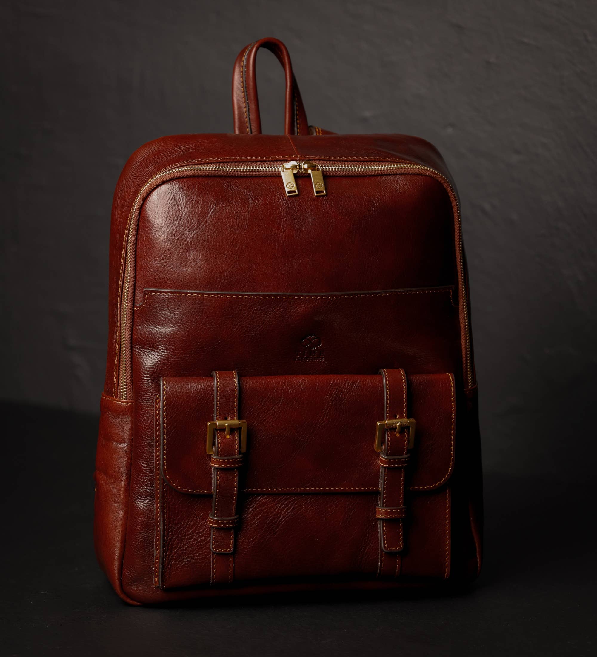 Large Leather Backpack for Men - The Divine Comedy | Brown | Time Resistence