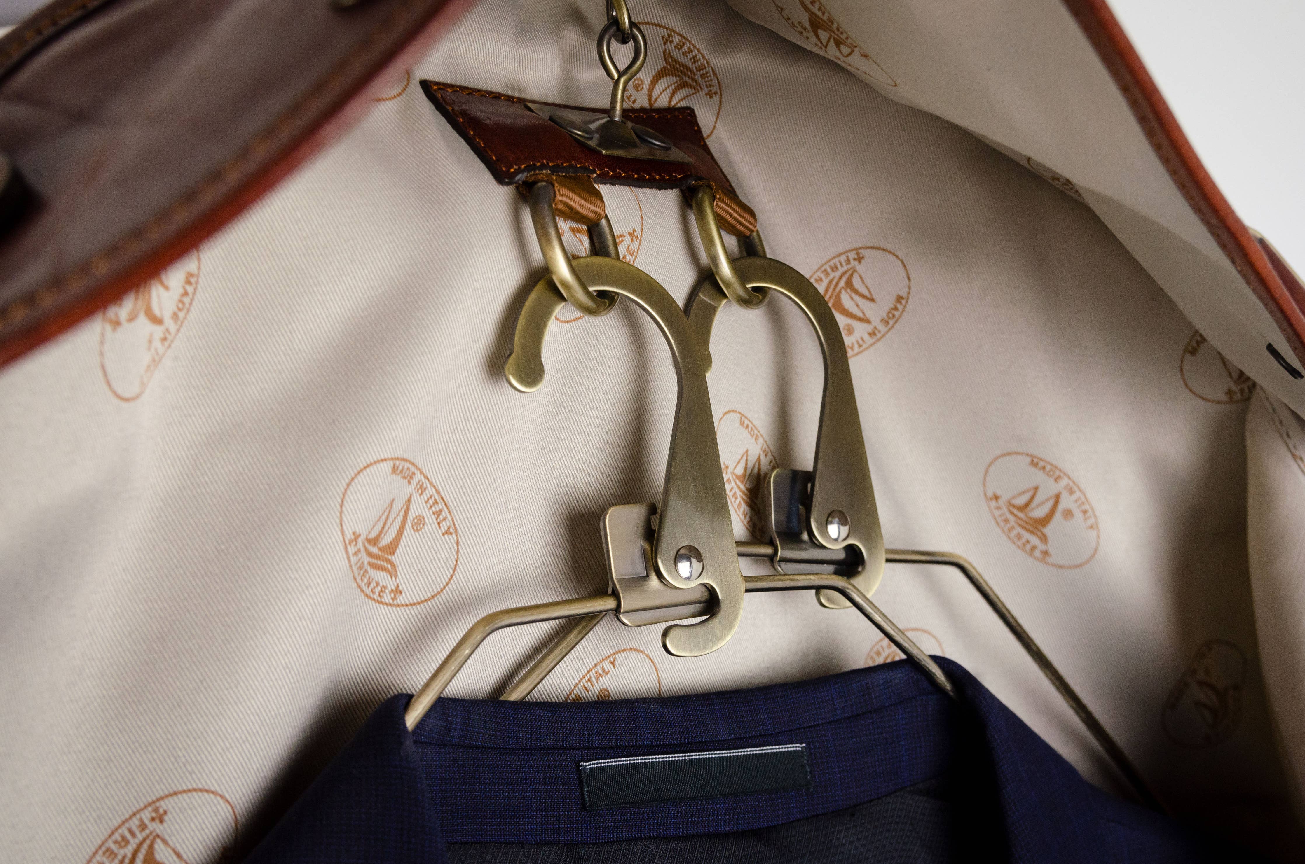 Italian Leather Garment Bag - Travels with Charley | Brown | Time Resistenace