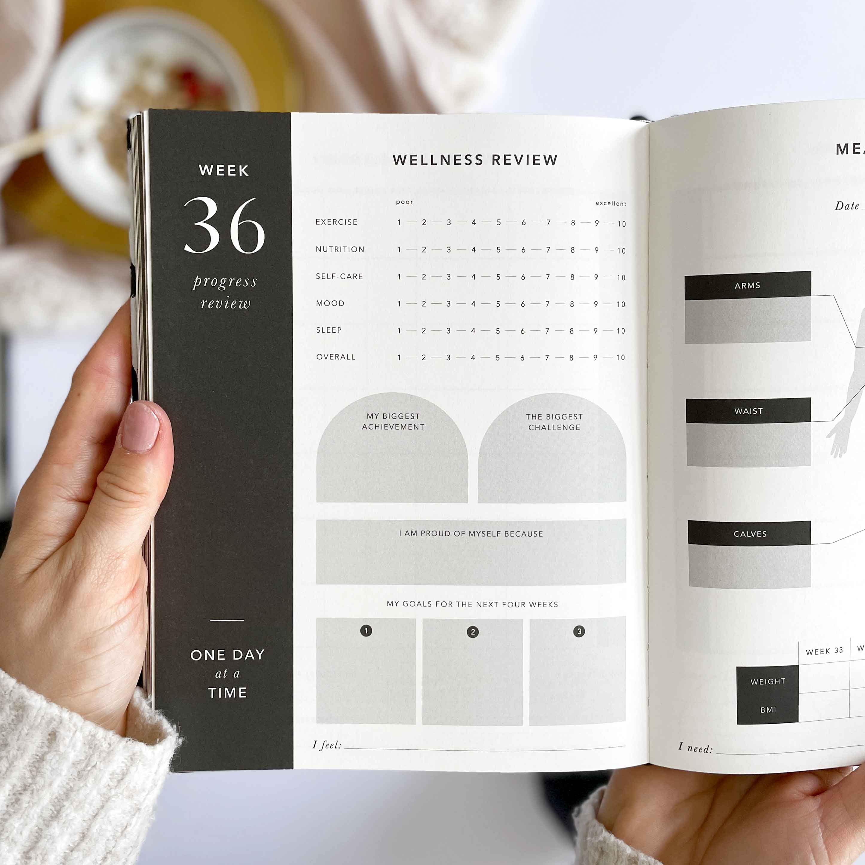 My Daily Fitness Planner - Workout and Meal Planner (Black Vegan Leather)
