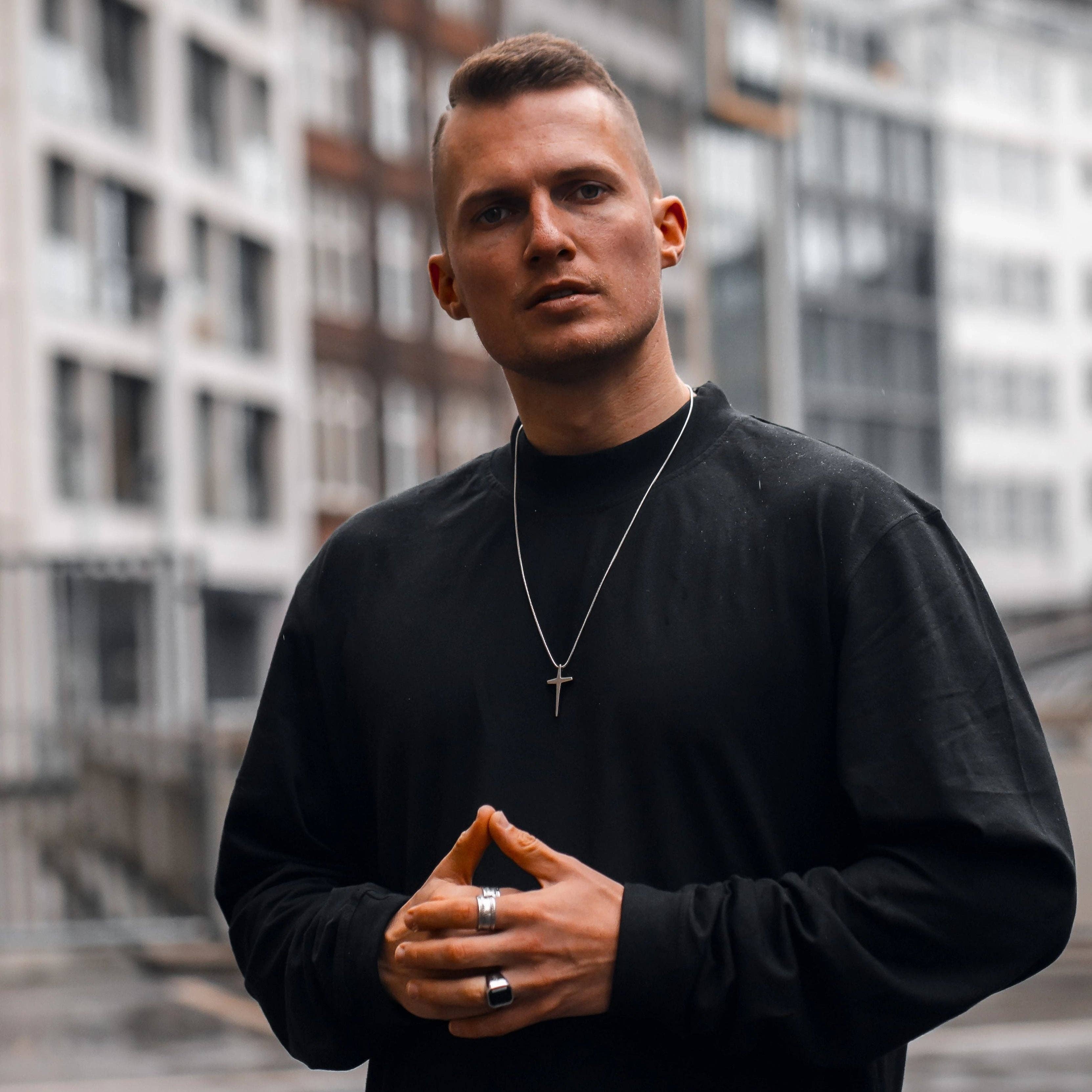 Kette REDEEMER Cross Pendent Silver | Rock & Steel