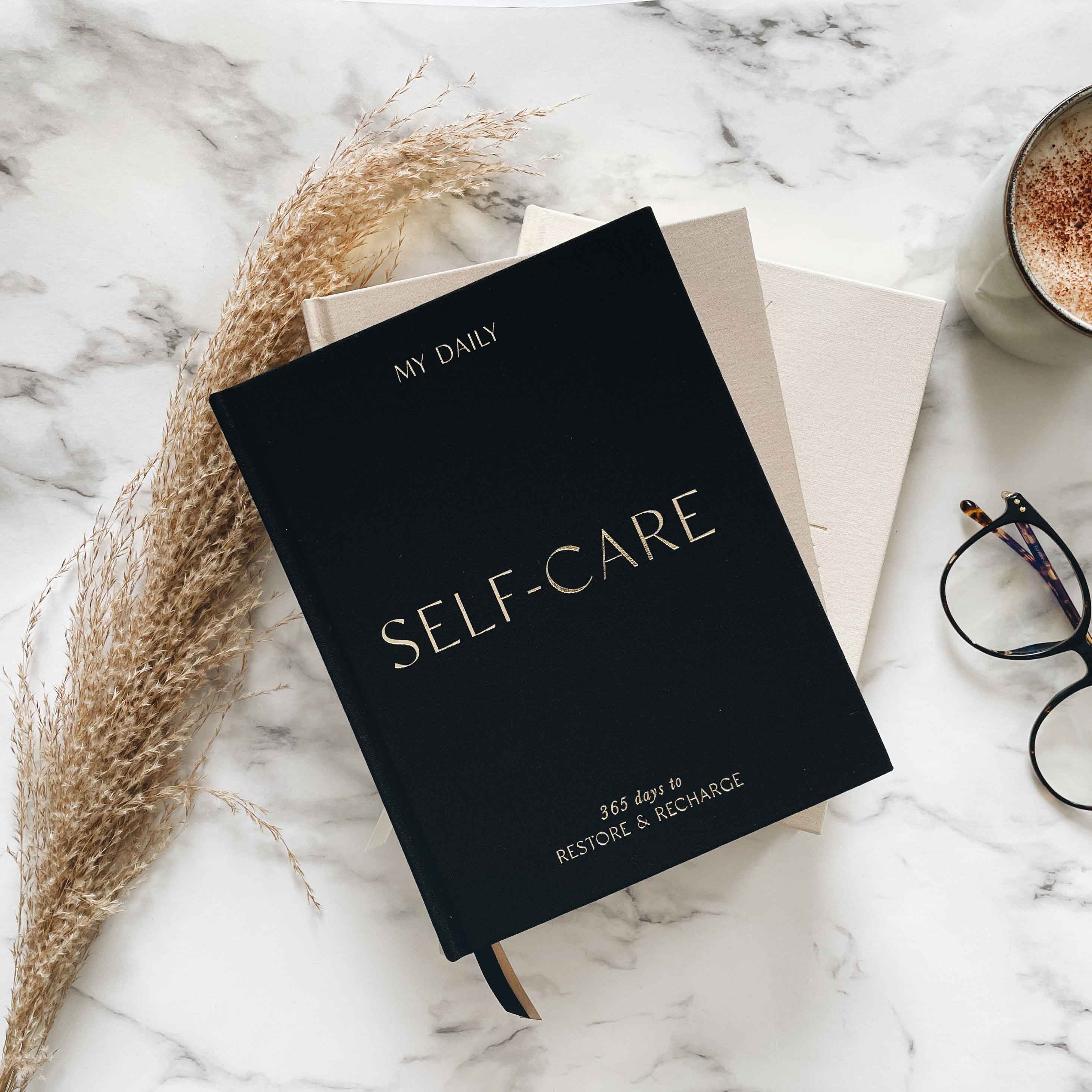 My Daily Self-Care Journal - Wellness Journal (Black)
