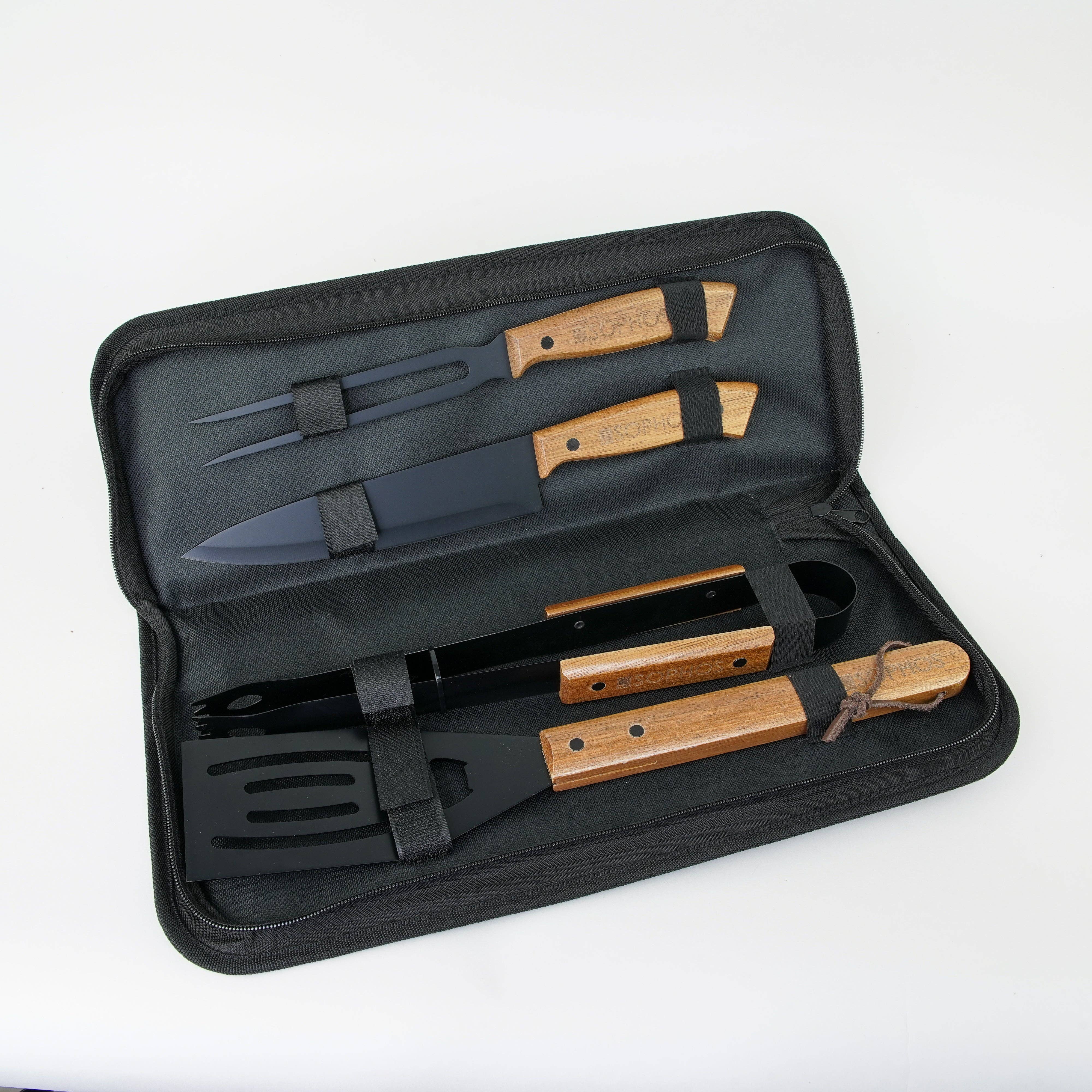 4 Piece BBQ Set with stylish case