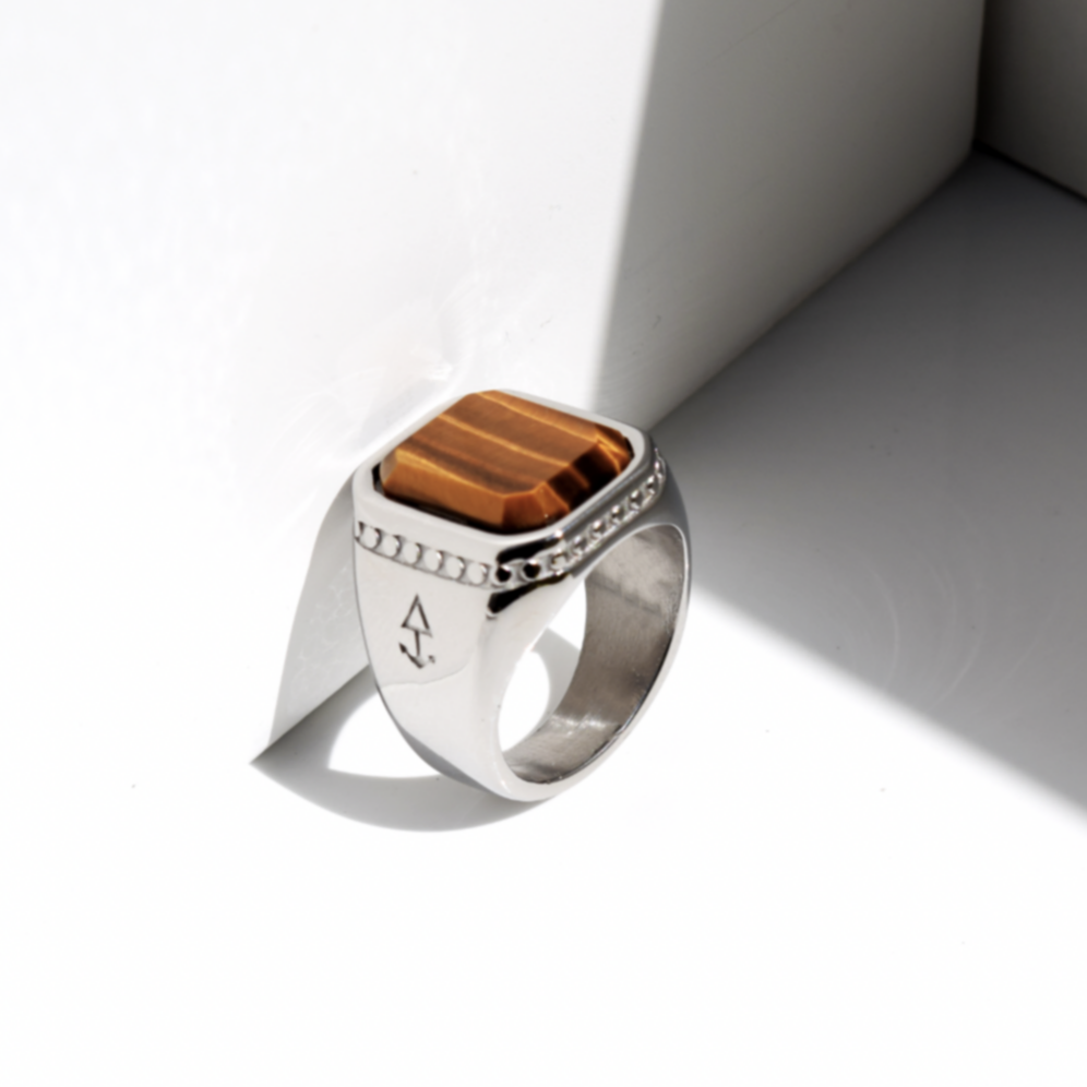 Ring ZEUS TIGEREYE | Silver | Rock & Steel