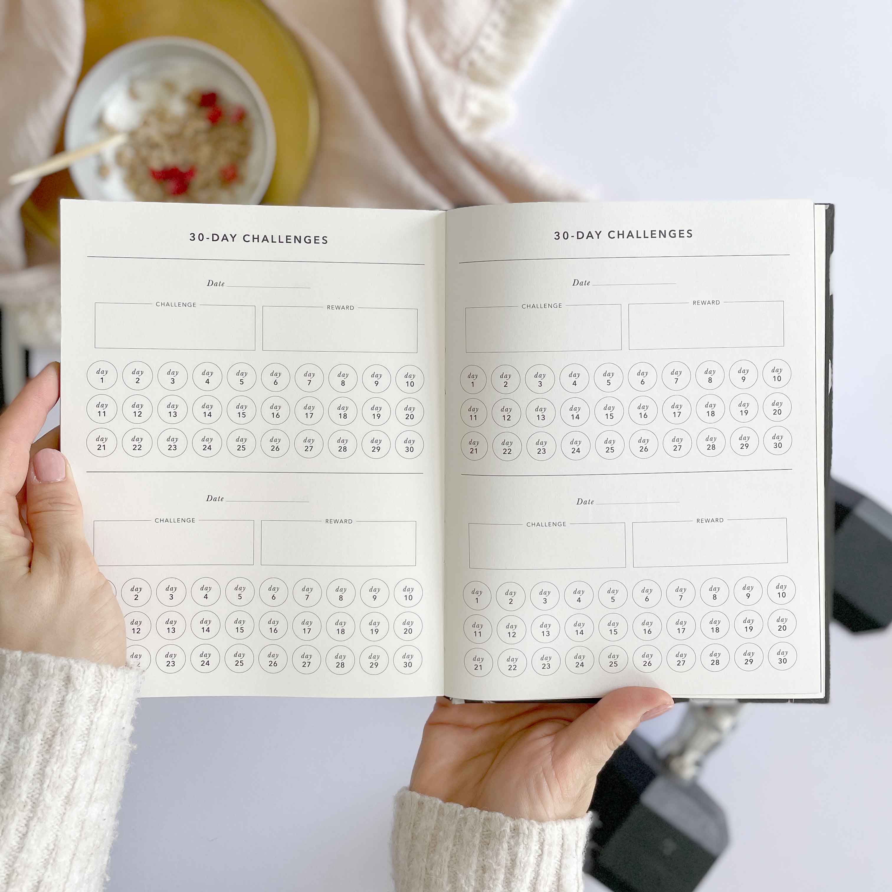 My Daily Fitness Planner - Workout and Meal Planner (Black Vegan Leather)