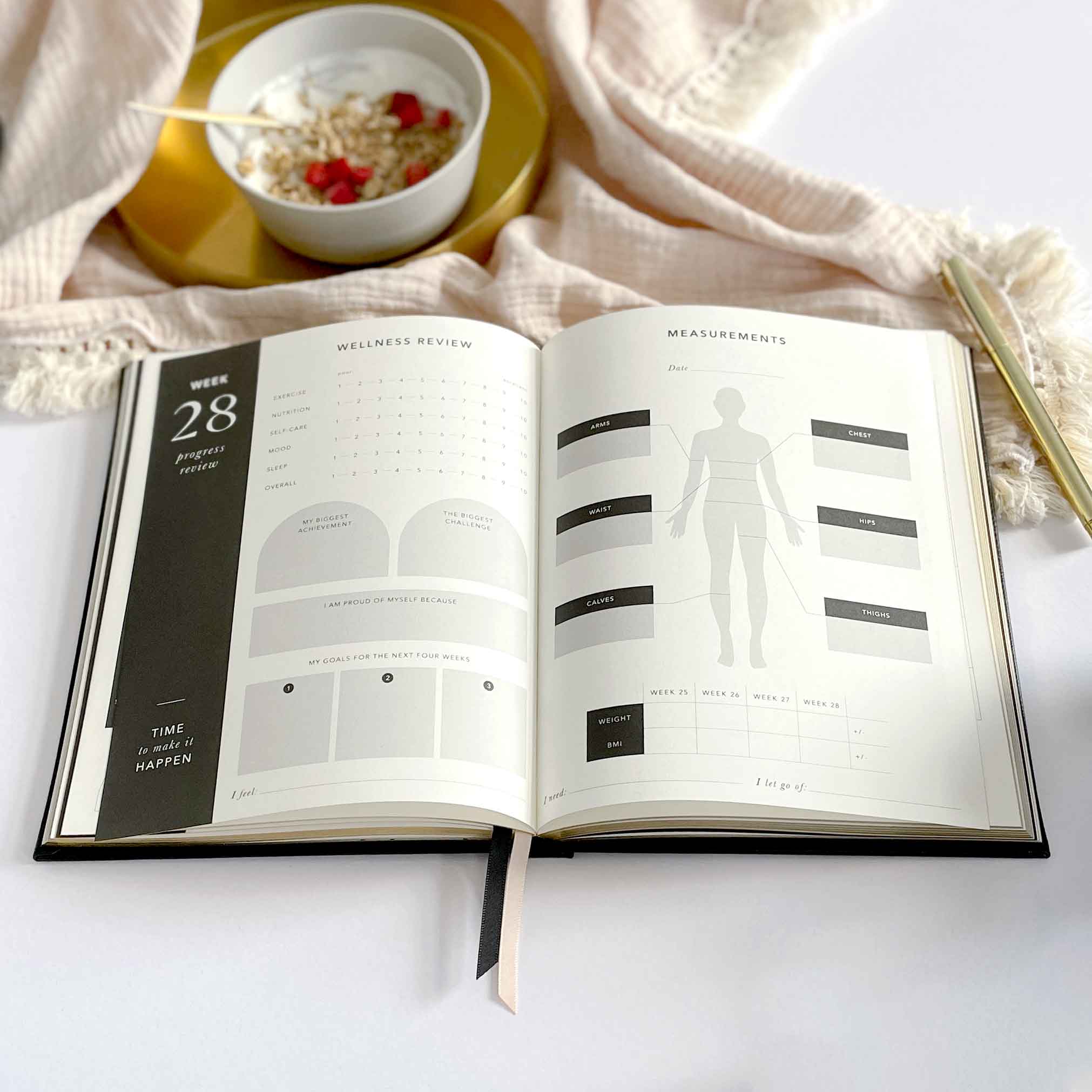 My Daily Fitness Planner - Workout and Meal Planner (Noir)