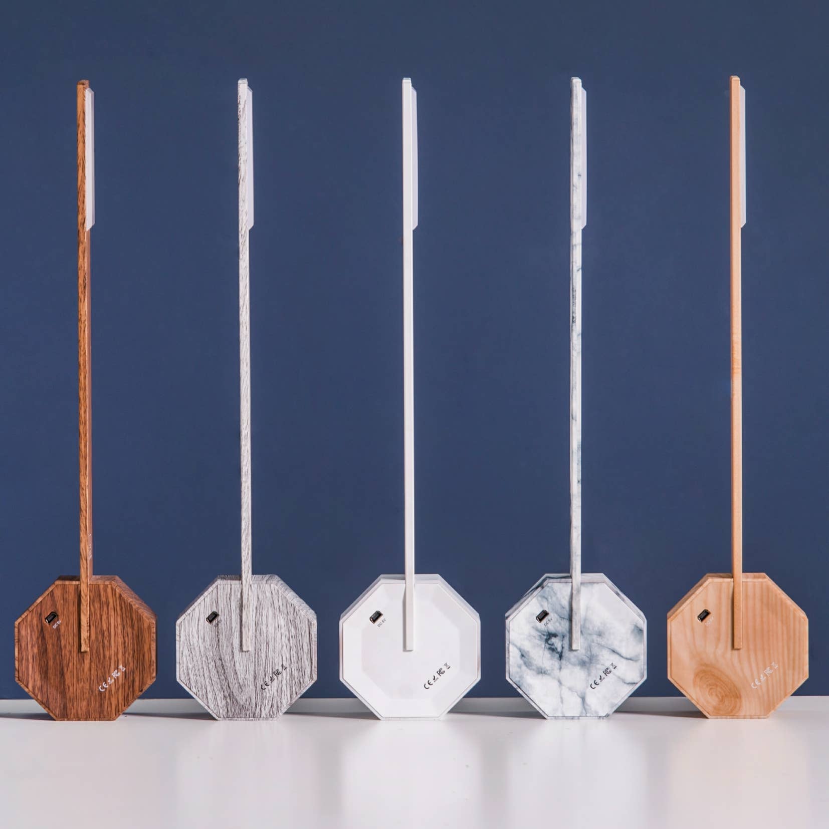 Octagon One Portable Desk Light - Cordless / Walnut