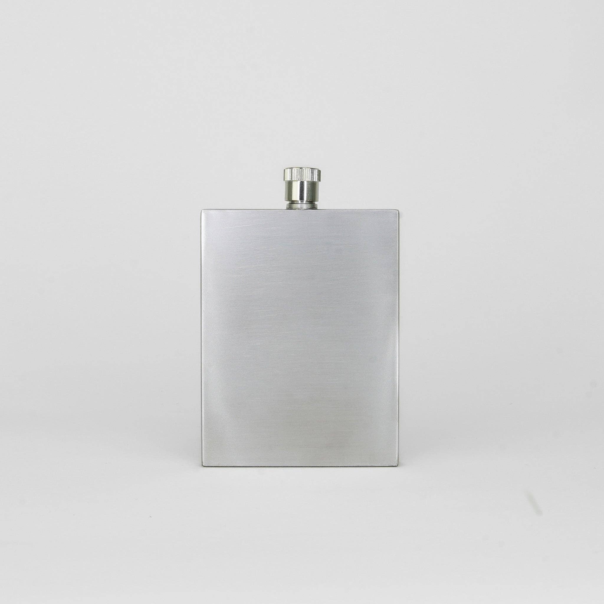 Silver Slimline Square Hip Flask - 3Oz | Sophos (Customisation Available)