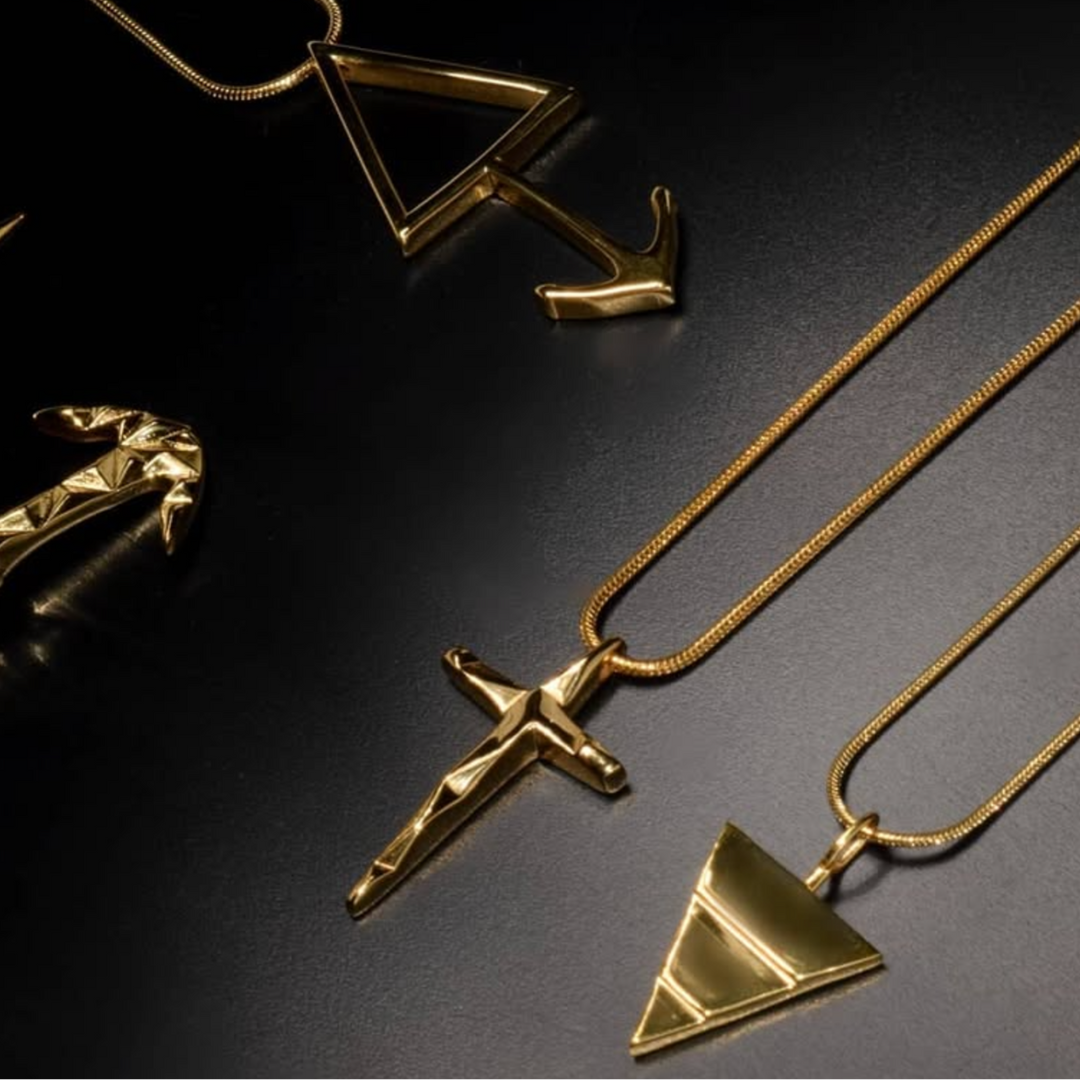 Kette REDEEMER Cross Pendent Gold | Rock & Steel