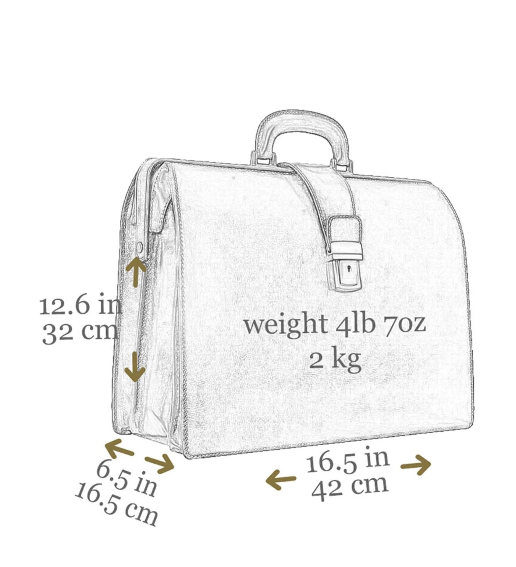 Large Leather Briefcase - Black | Time Resistance