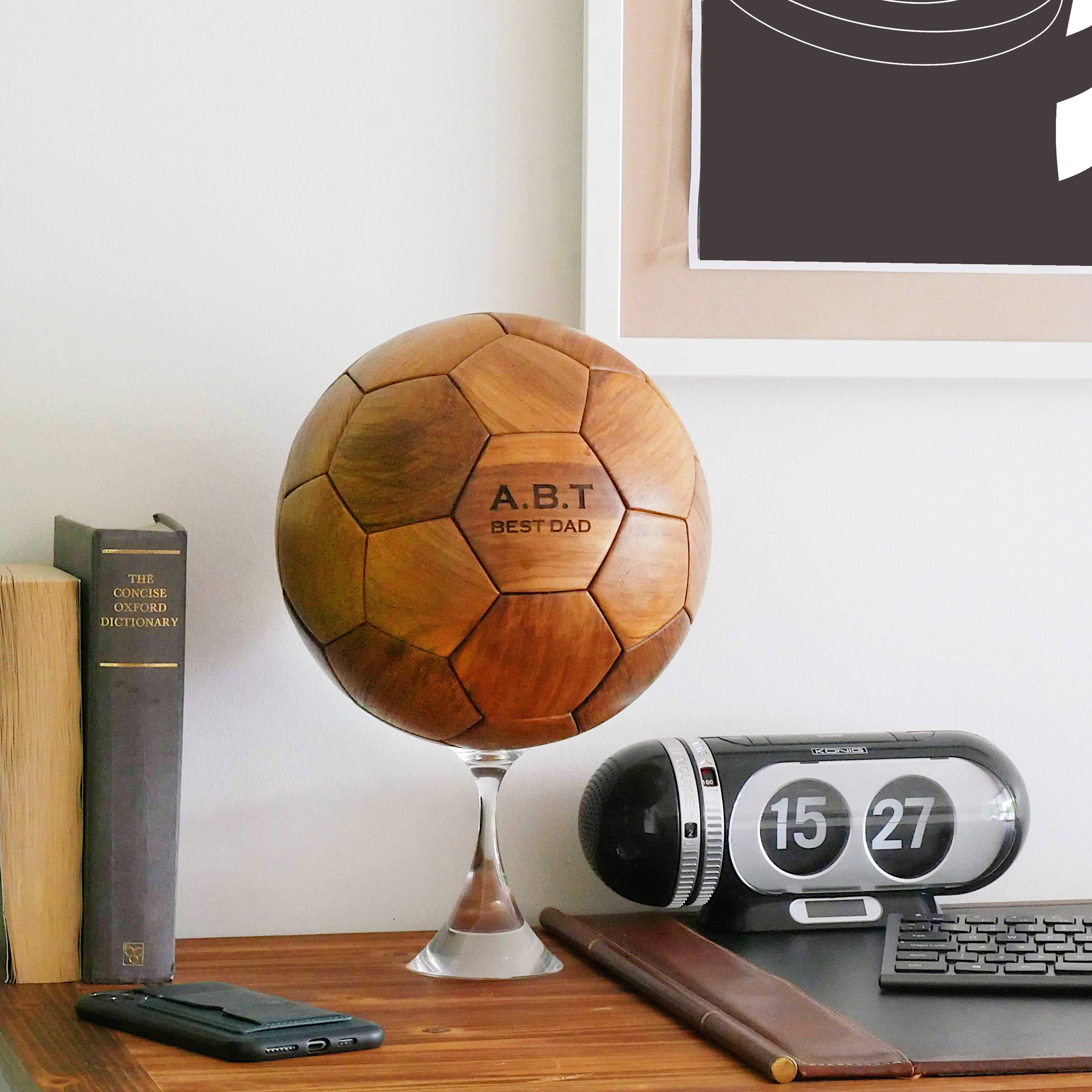 Wooden Football 3D Puzzle - Free Personalisaiton