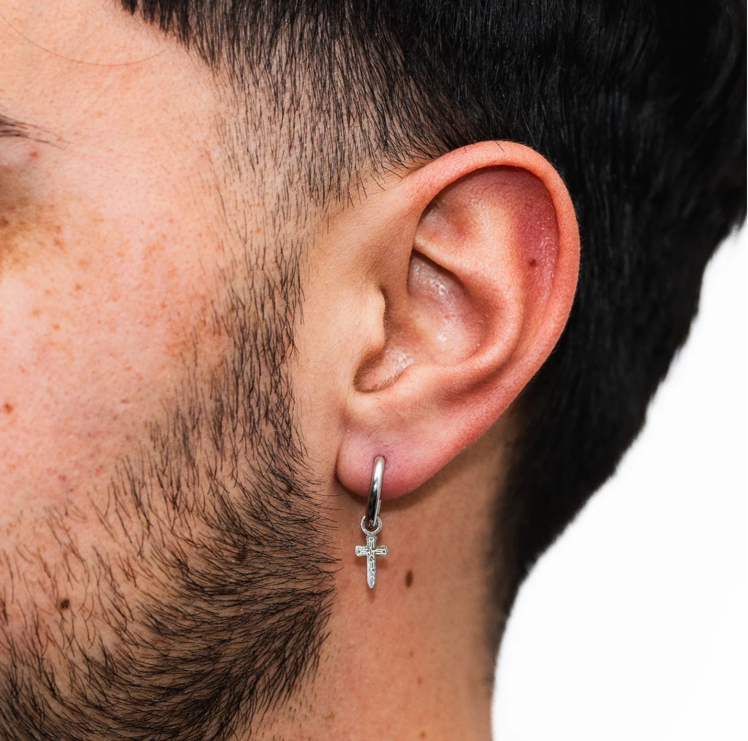 Mini Dagger Dangle Earring - Silver | Pair | Twisted Pendant