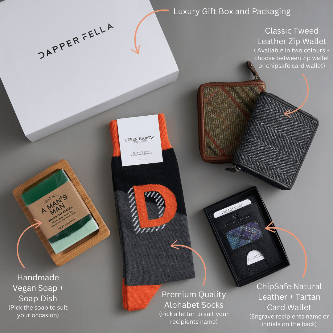 Anniversary/Boyfriend/Husband Box 02 (Soap/Socks/Wallet) - Dapperfella