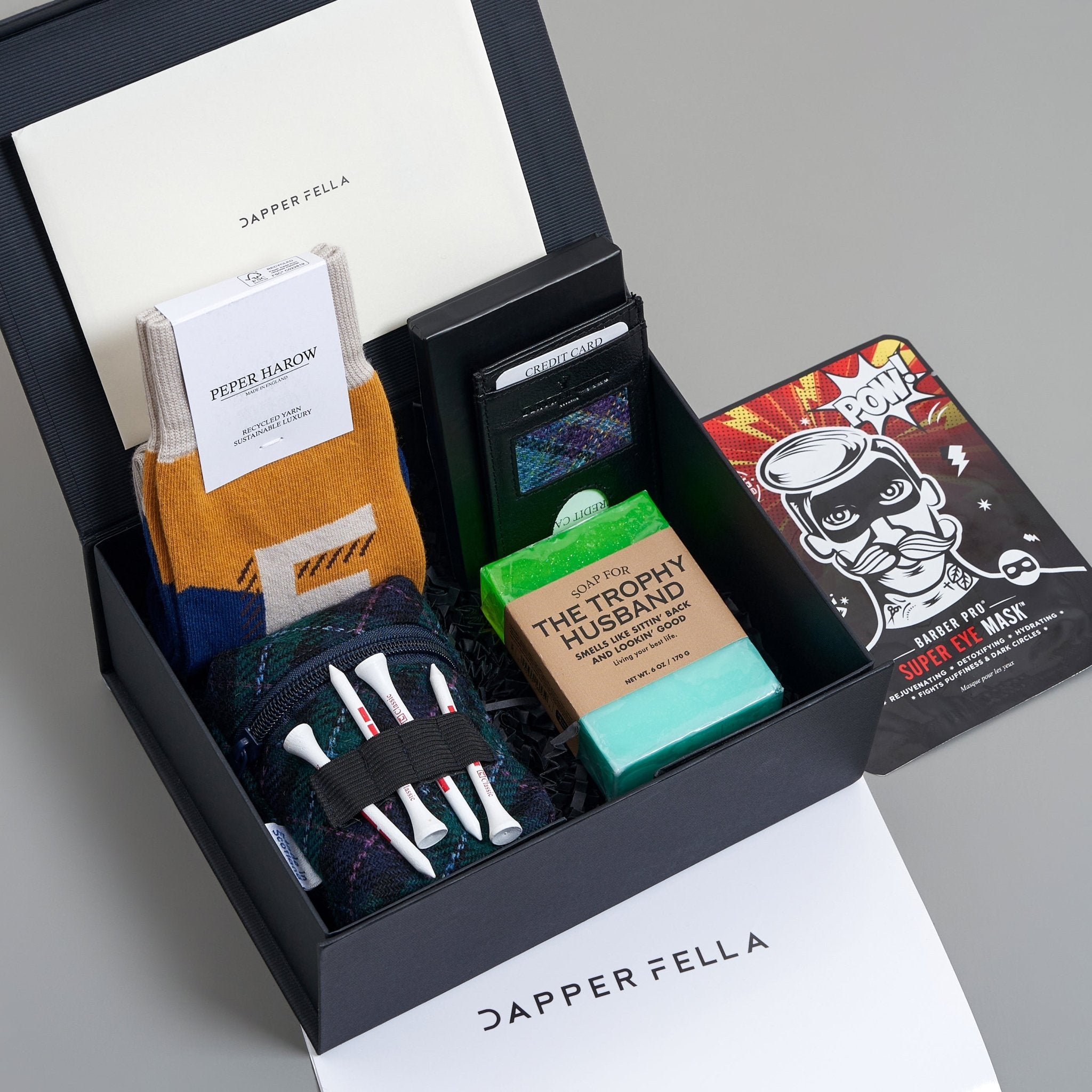 Anniversary/Boyfriend/Husband Box 05 (Soap/Socks/GolfKit/Wallet) - Dapperfella