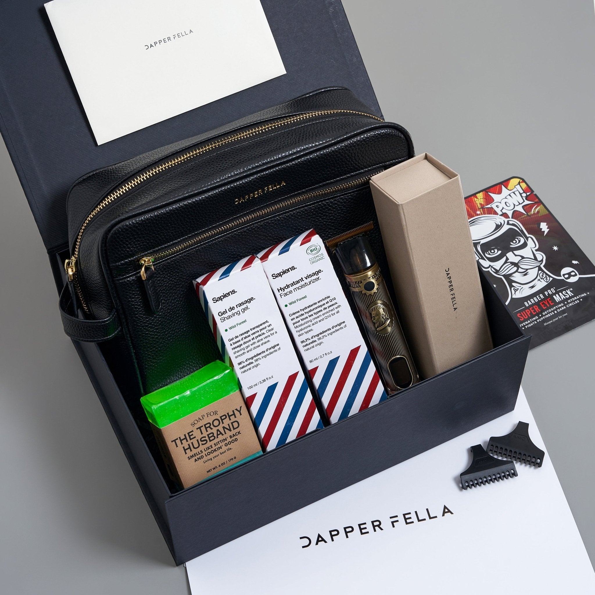 Anniversary/Boyfriend/Husband Box 08 (DoppKit/Soap/Trimmer/Shaving Gel/Face Cream) - Dapperfella