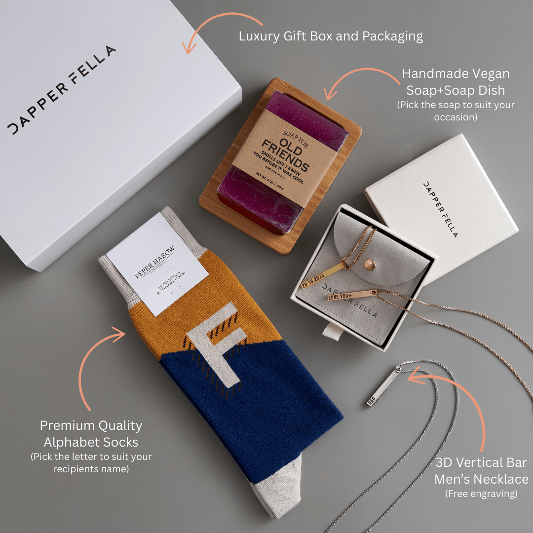 Best Man Box 01 (Soap/Socks/Necklace) - Dapperfella